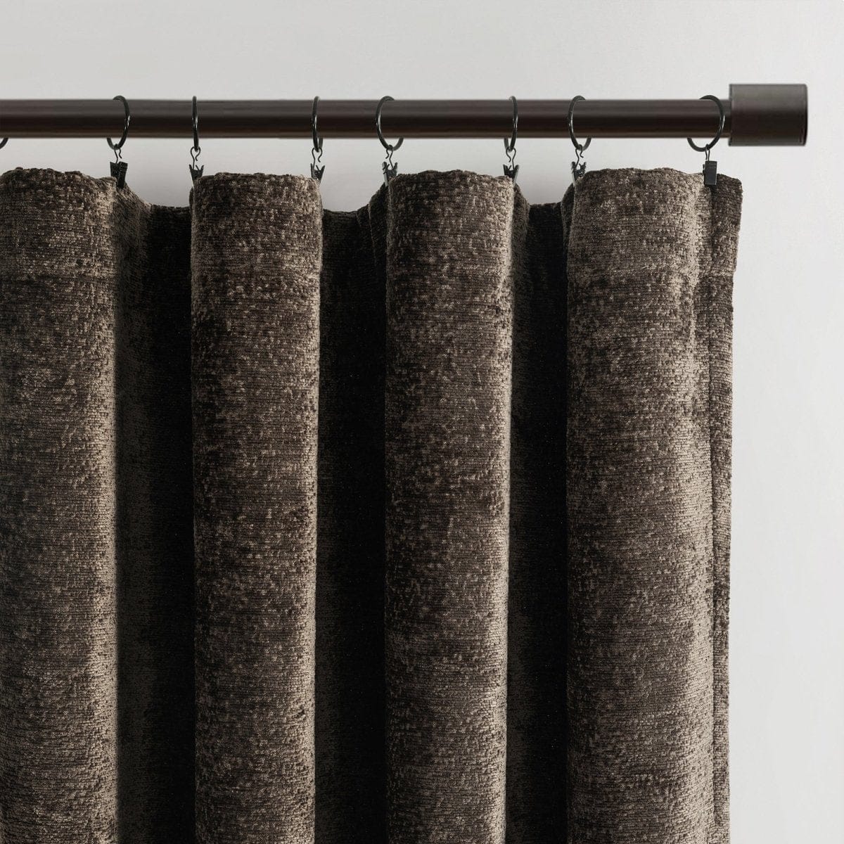 Aspen Luxury Velvet Chenille Window Curtain Panel - Image 2