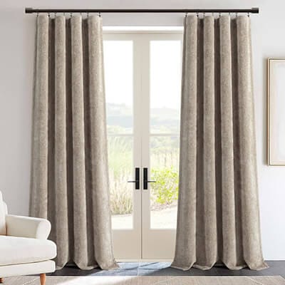 Aspen Luxury Velvet Chenille Window Curtain Panel - Image 6
