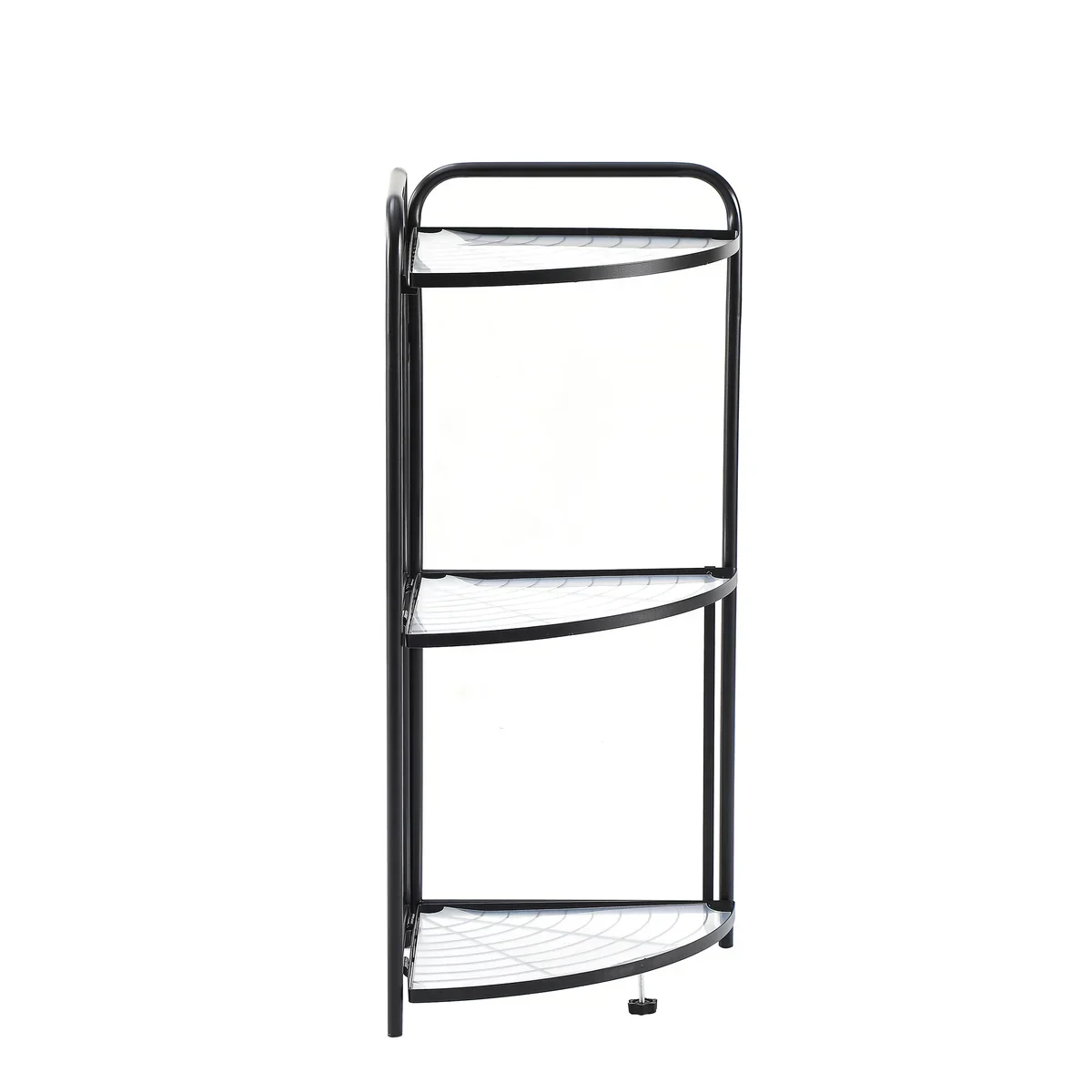 Assembled Black Foldable Corner Shelving Unit - 2 Sizes! - Image 2