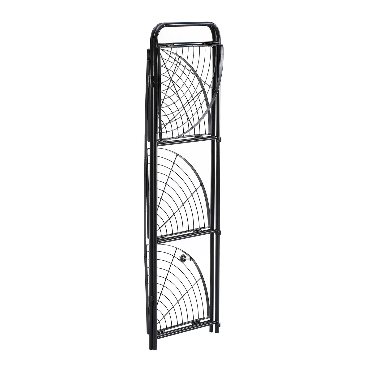 Assembled Black Foldable Corner Shelving Unit - 2 Sizes! - Image 6