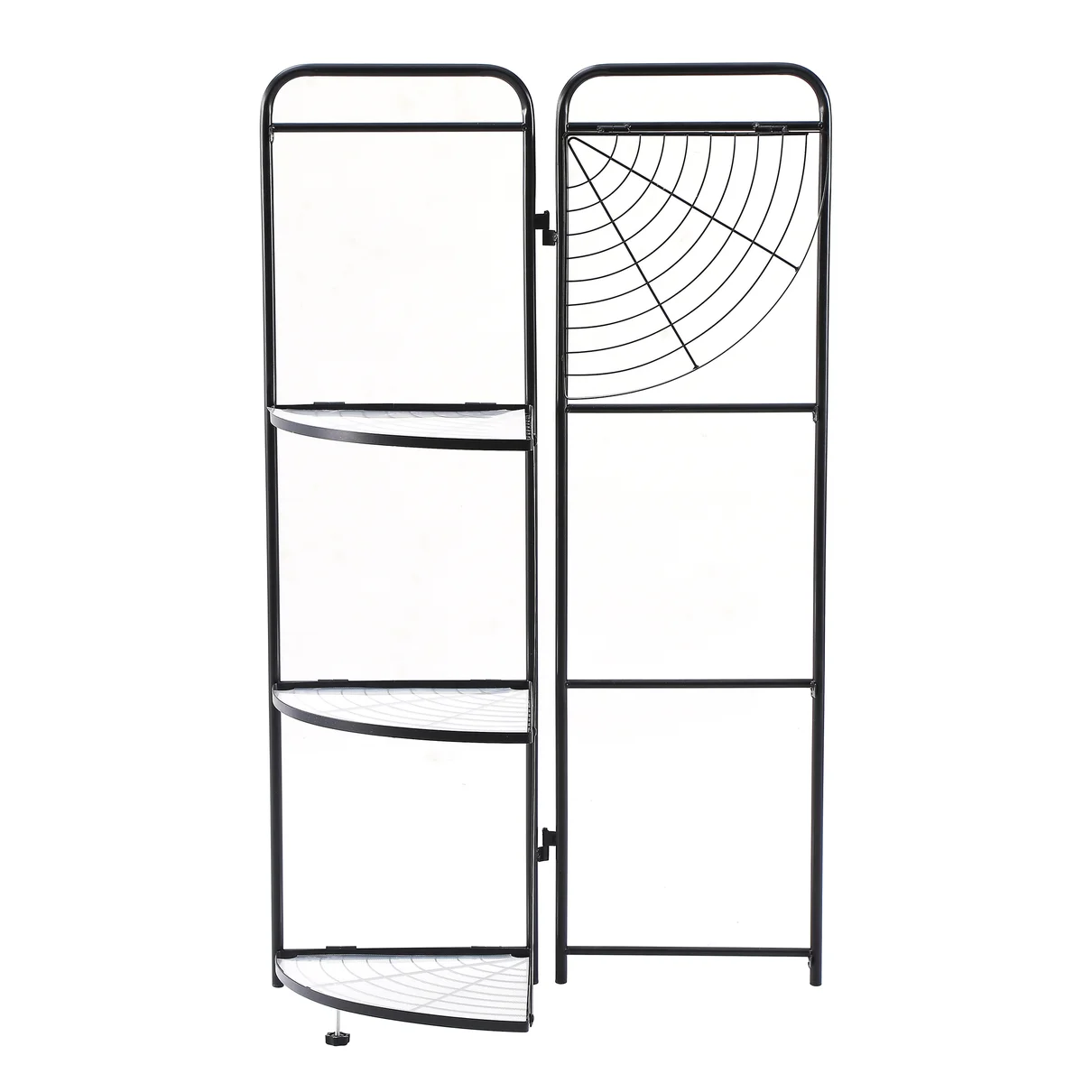 Assembled Black Foldable Corner Shelving Unit - 2 Sizes! - Image 7