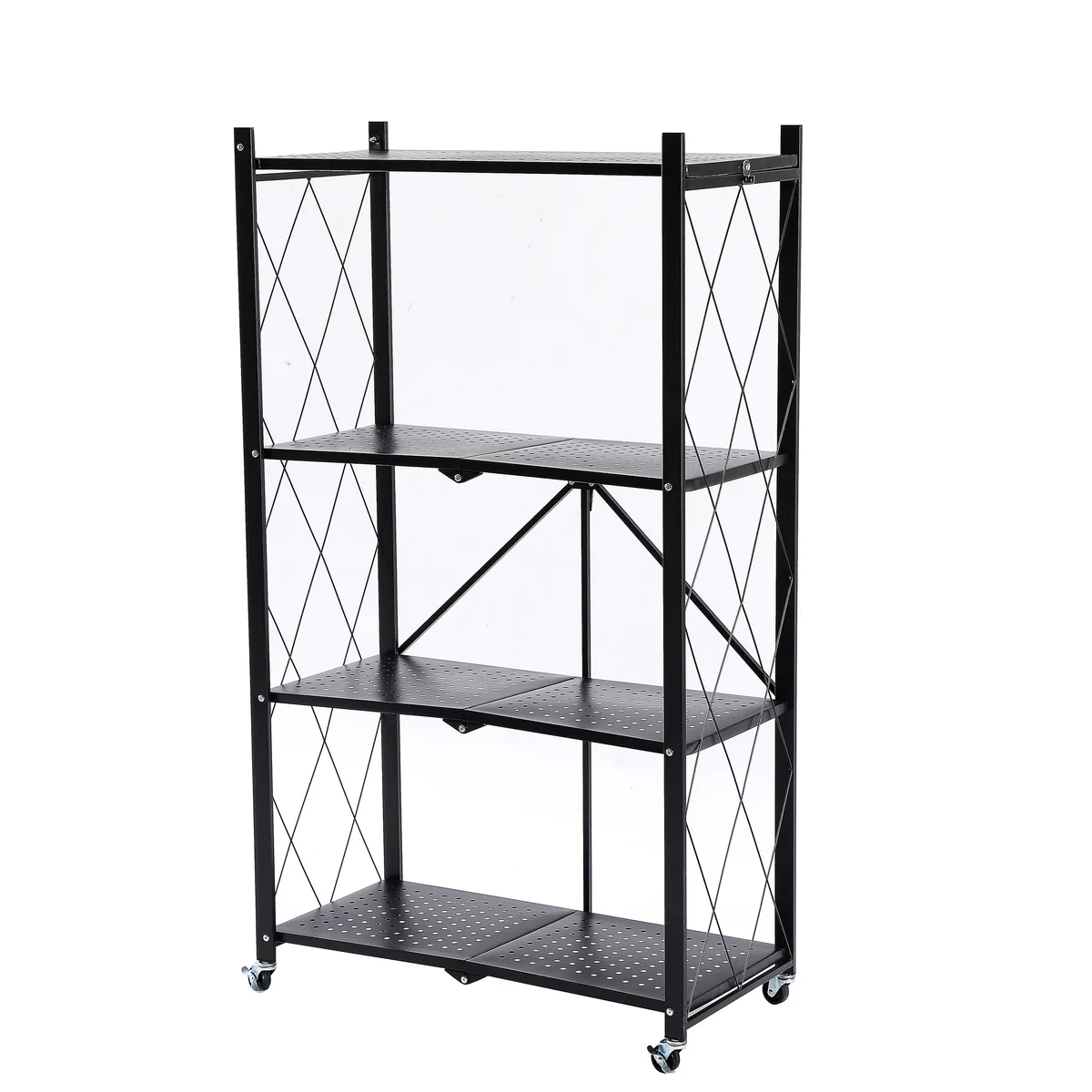 Assembled Black Foldable Metal Storage Shelving Unit - Image 30