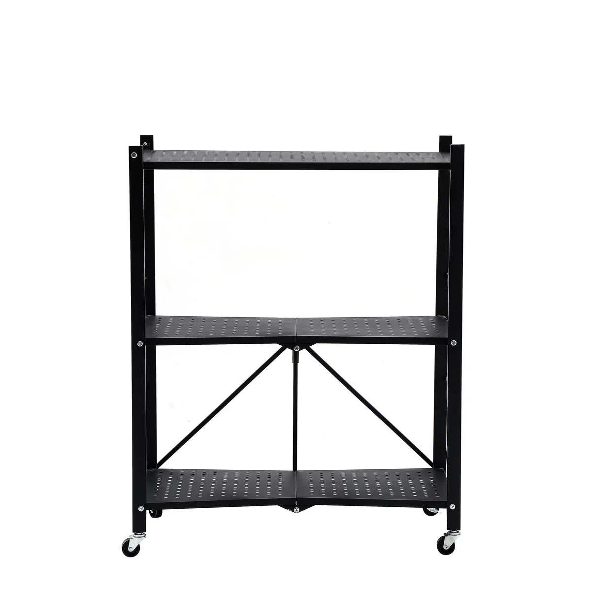 Assembled Black Foldable Metal Storage Shelving Unit - Image 48