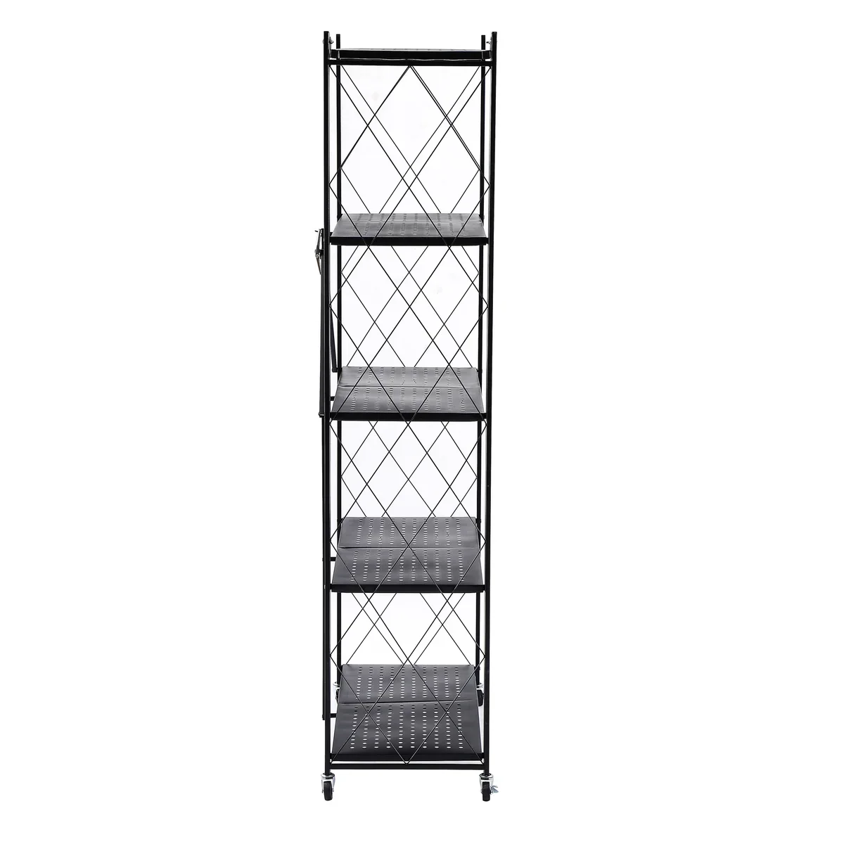 Assembled Black Foldable Metal Storage Shelving Unit - Image 5