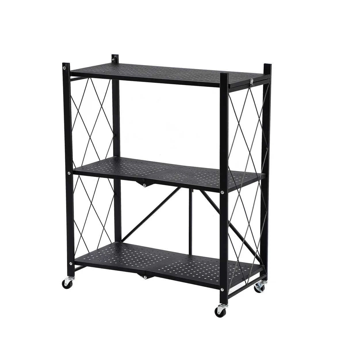 Assembled Black Foldable Metal Storage Shelving Unit - Image 52