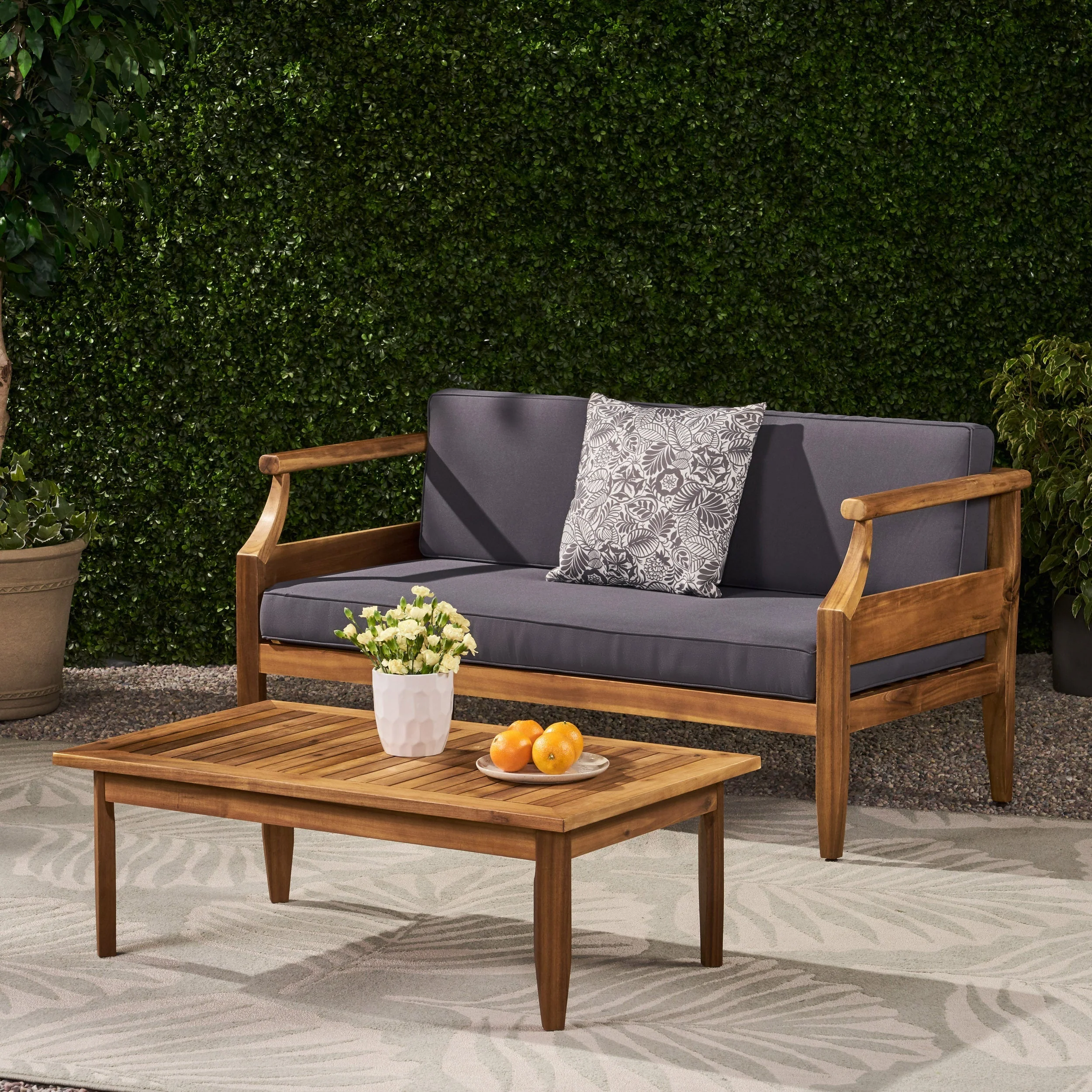 Aston Outdoor 4 Seater Chat Set with Cushions - Image 6