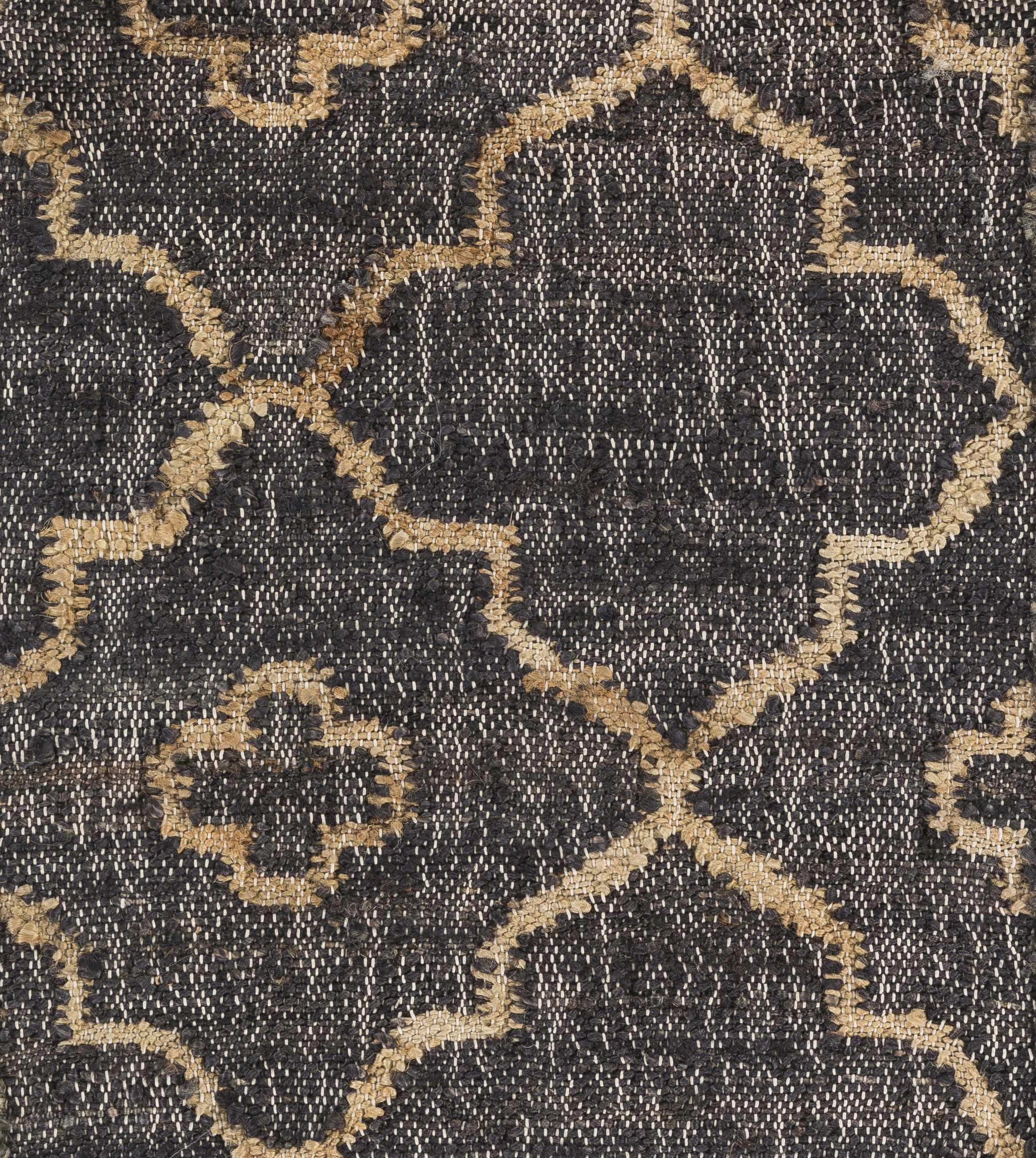 Astoria Black&Tan Trellis Fringed Jute Carpet - Clearance - Image 6