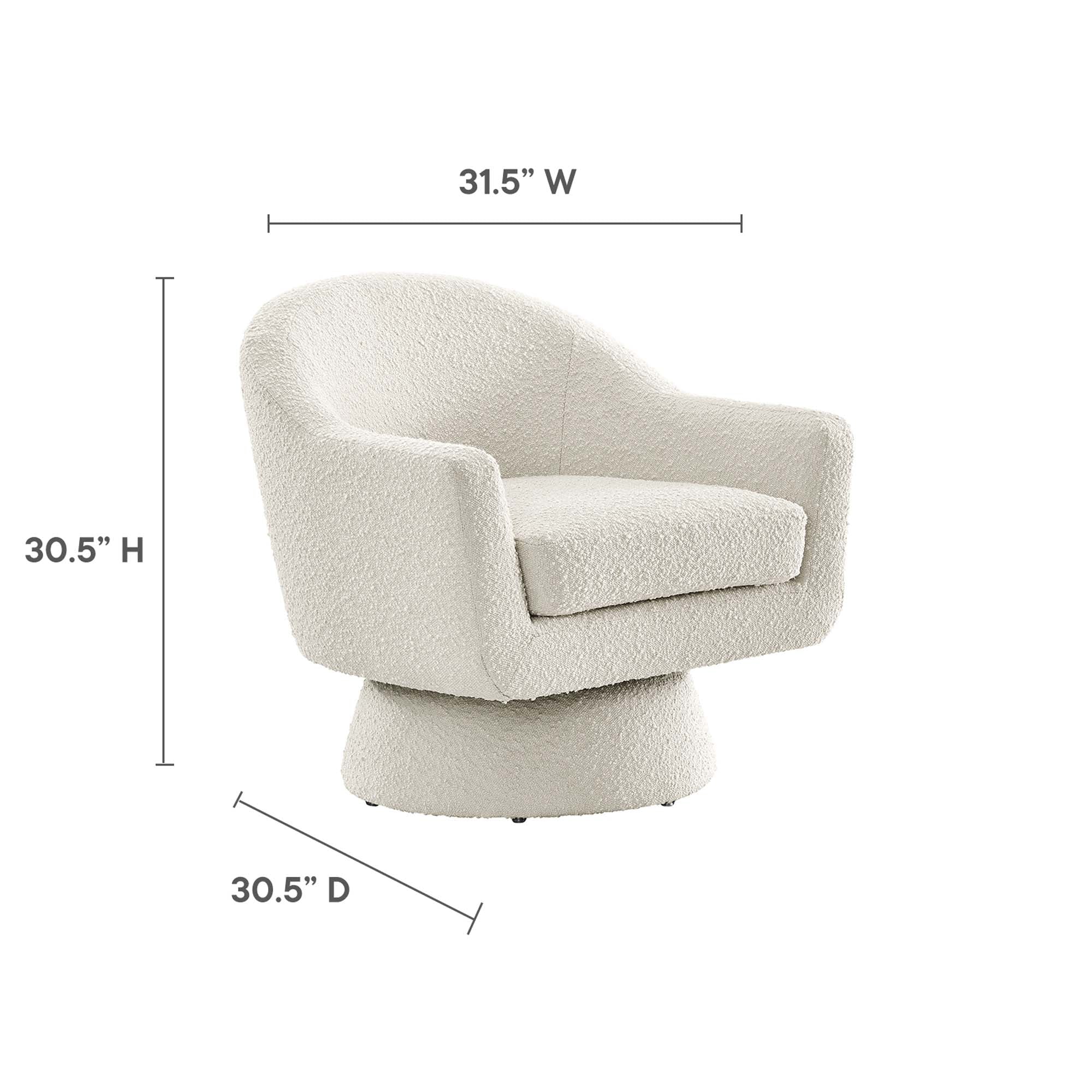Astral Boucle Fabric Swivel Chair by Modway - Image 12