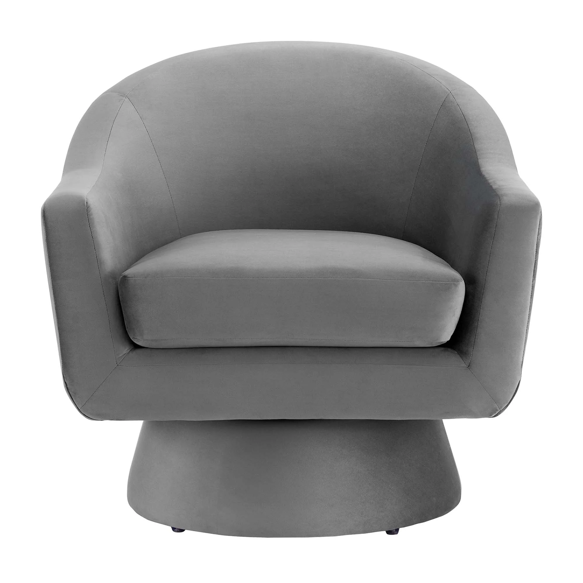 Astral Performance Velvet Fabric and Wood Swivel Chair by Modway - Image 11