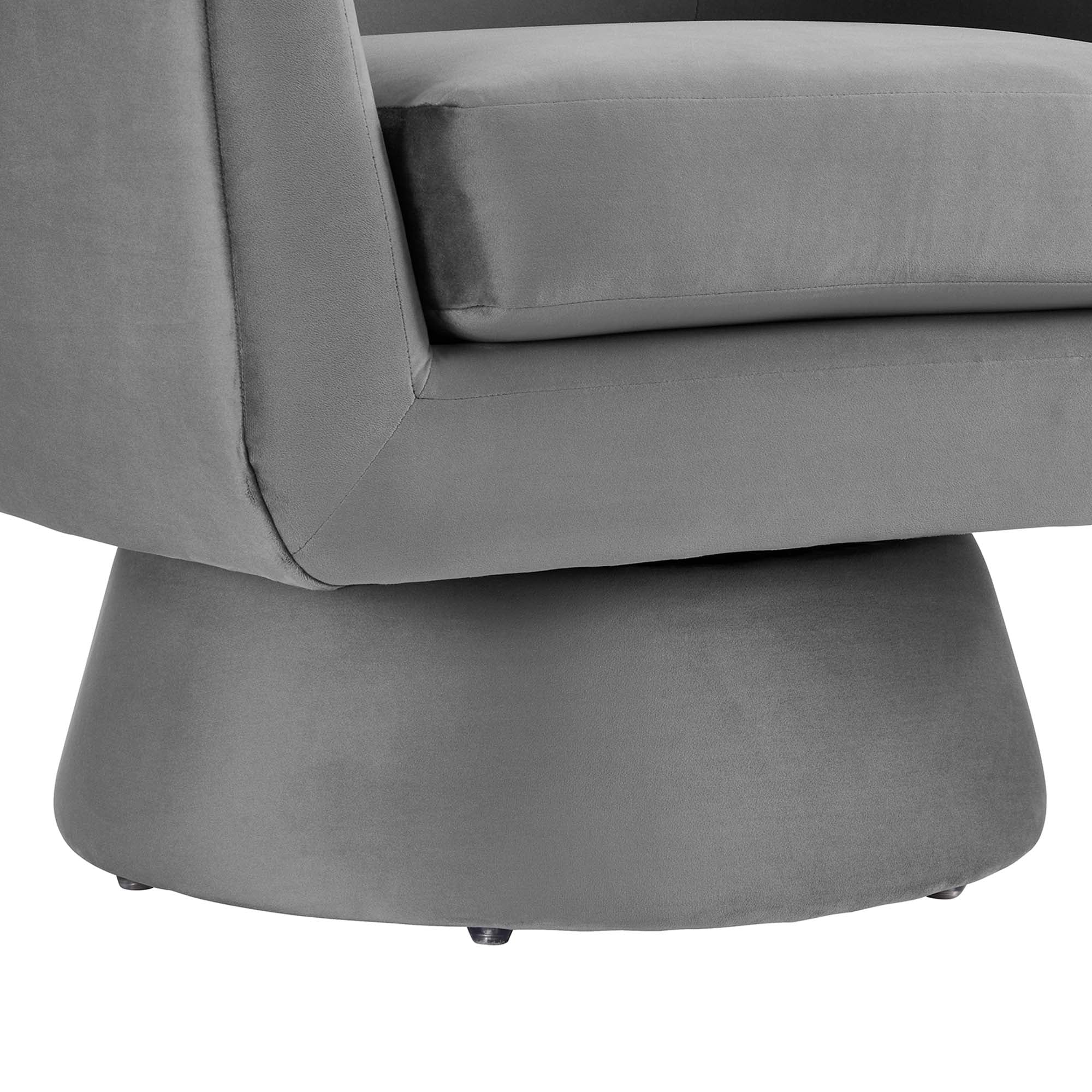 Astral Performance Velvet Fabric and Wood Swivel Chair by Modway - Image 9