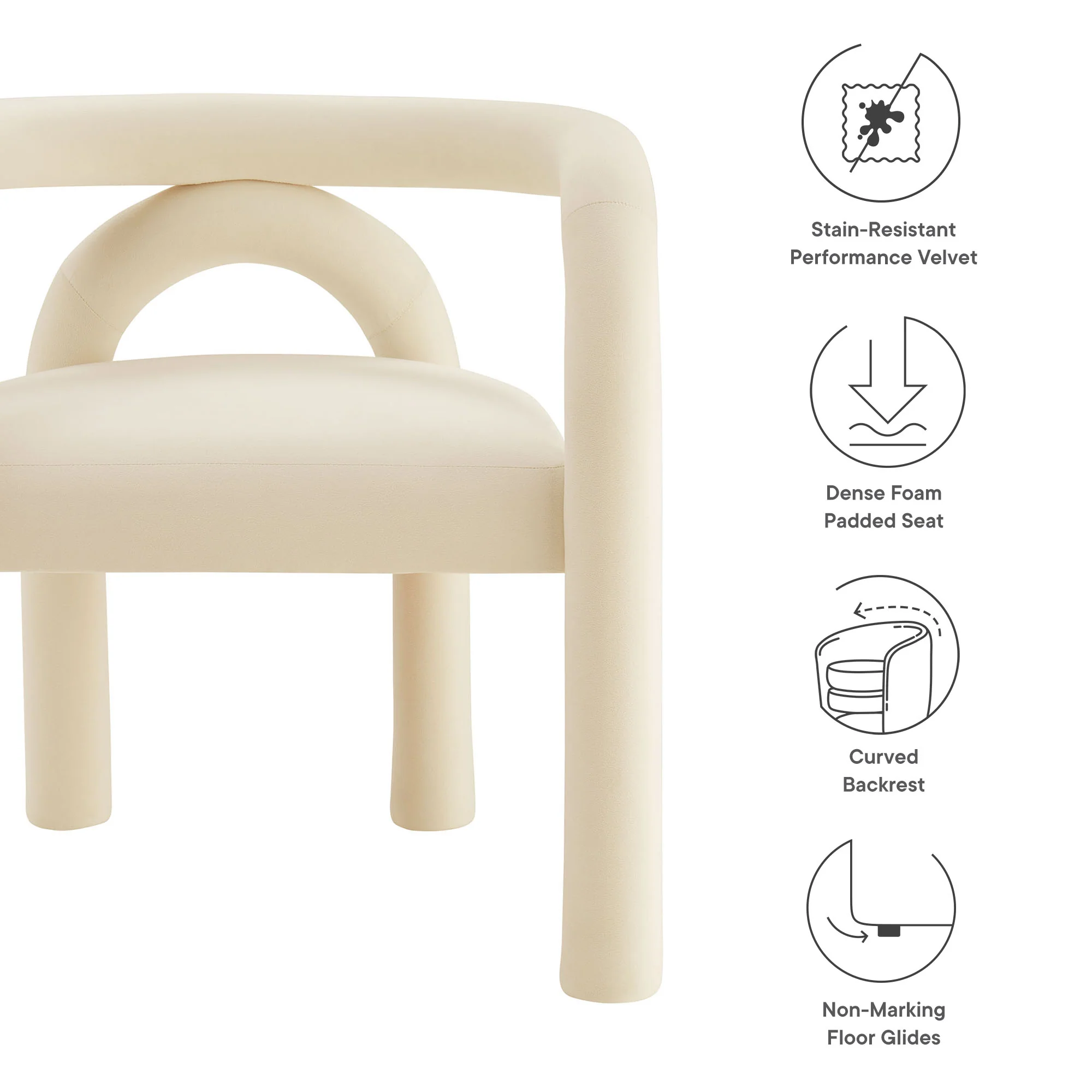 Astrid Performance Velvet Dining Chair by Modway - Image 3