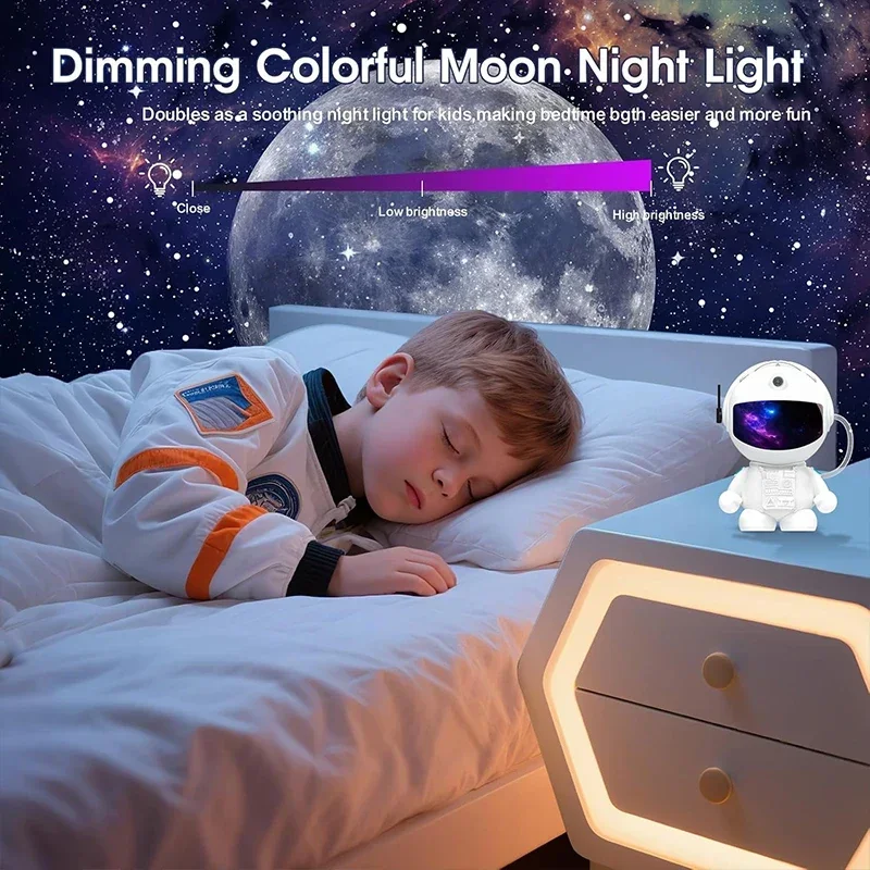 Astronaut Galaxy Projector Star Light with 12 Space Films 360 Rotating Planetarium - Image 5