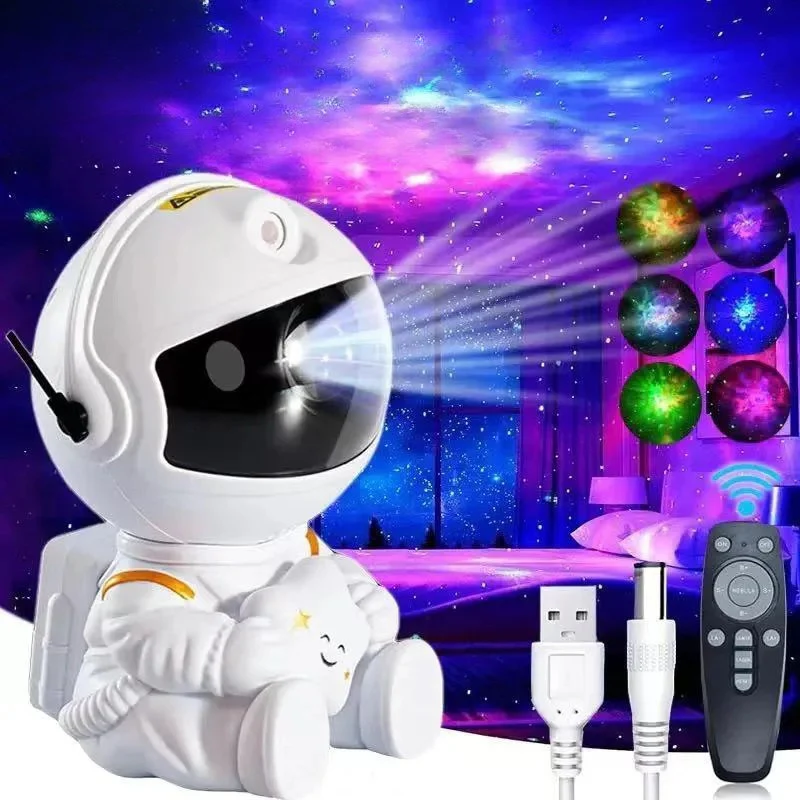 Astronaut Star Projector Galaxy Night Light LED Nebula Ceiling Lamp for Bedroom