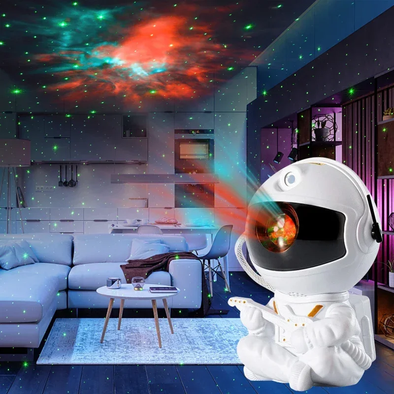 Astronaut Star Projector Galaxy Night Light LED Nebula Ceiling Lamp for Bedroom - Image 2