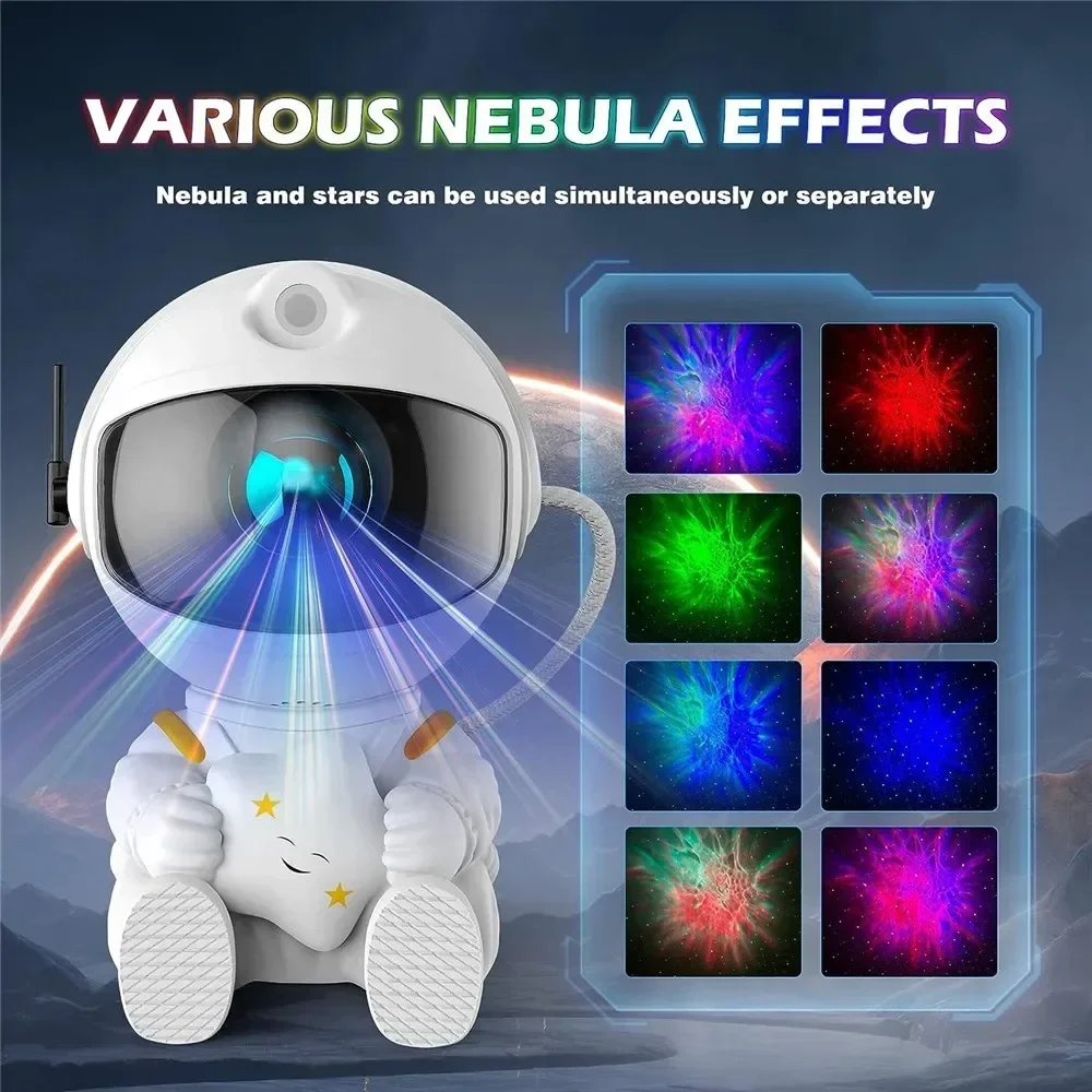 Astronaut Star Projector Galaxy Night Light LED Nebula Ceiling Lamp for Bedroom - Image 3