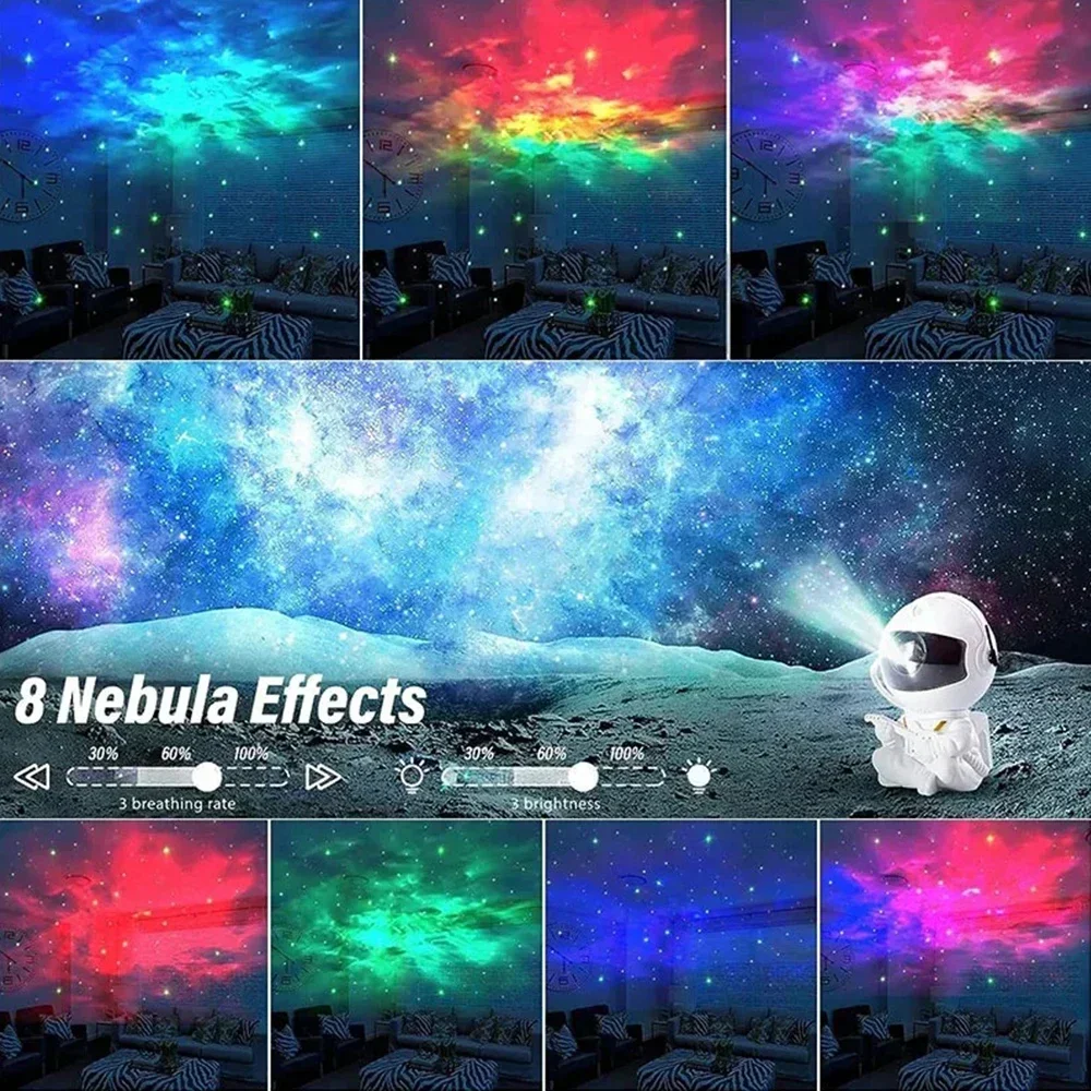 Astronaut Star Projector Galaxy Night Light LED Nebula Ceiling Lamp for Bedroom - Image 5
