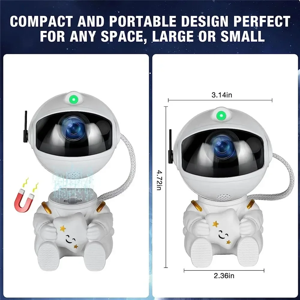 Astronaut Star Projector Galaxy Night Light LED Nebula Ceiling Lamp for Bedroom - Image 6