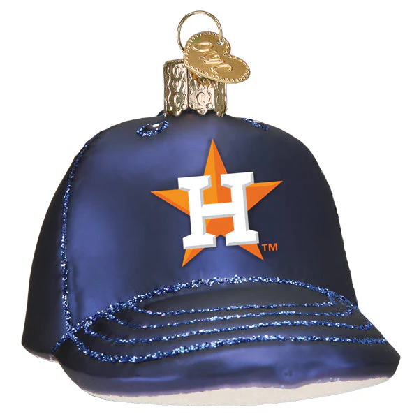 Astros Baseball Cap Ornament - Image 3