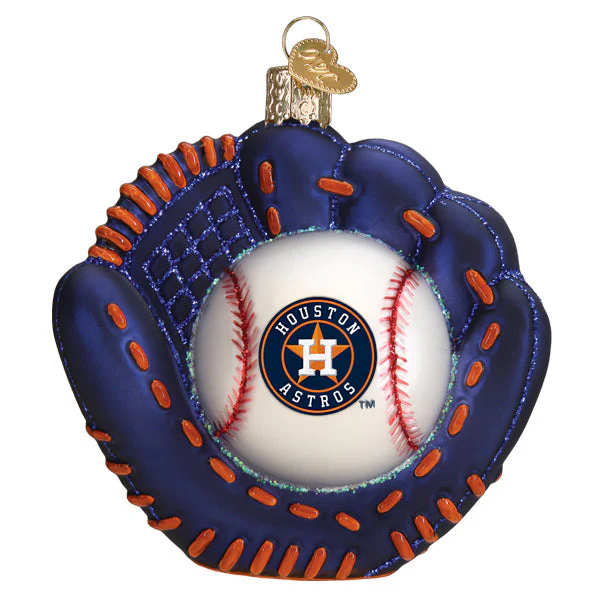 Astros Baseball Mitt Christmas Ornament - Image 3