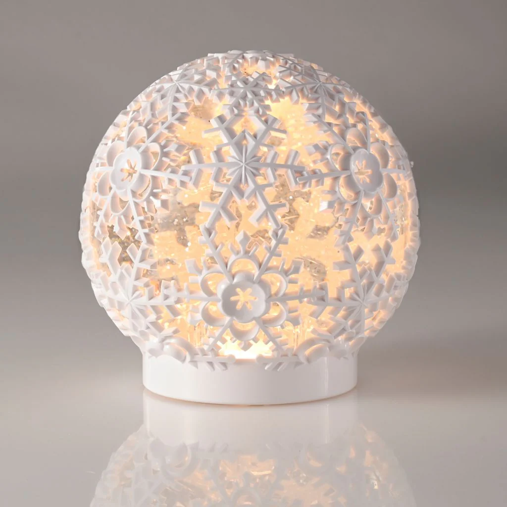 At Home w/ Jorge 6.5" Winter Scene LED Spinning Water Snow Globe - Image 3