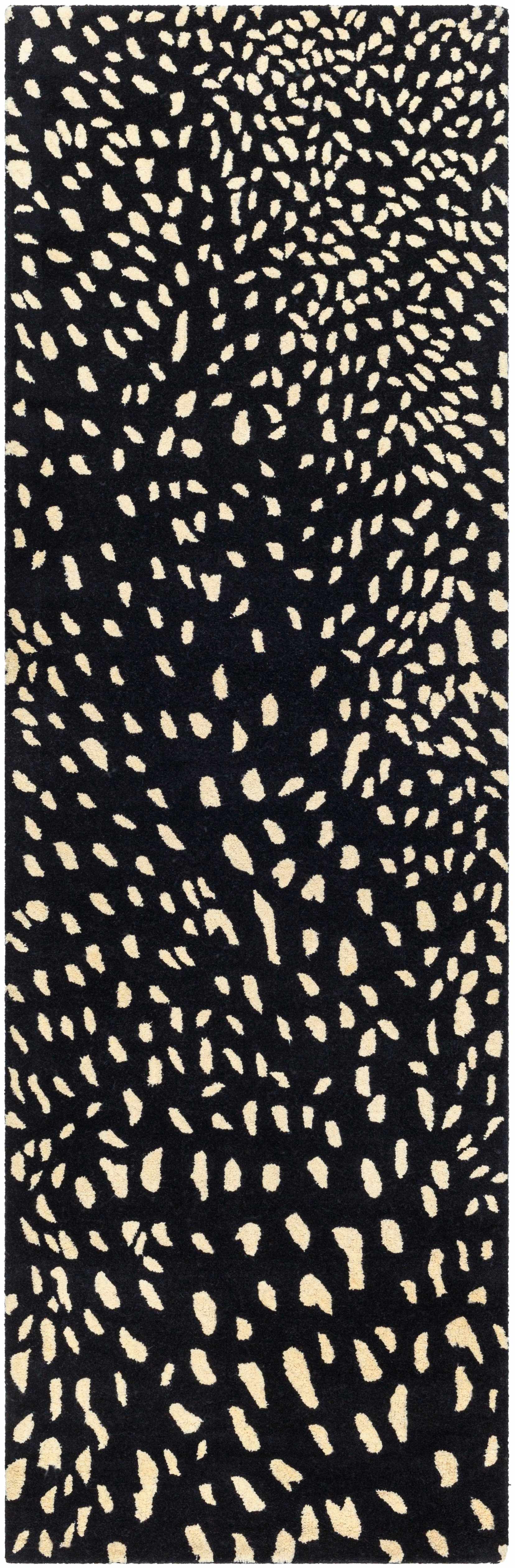 Athena Black Giraffe Print Wool Rug - Image 5