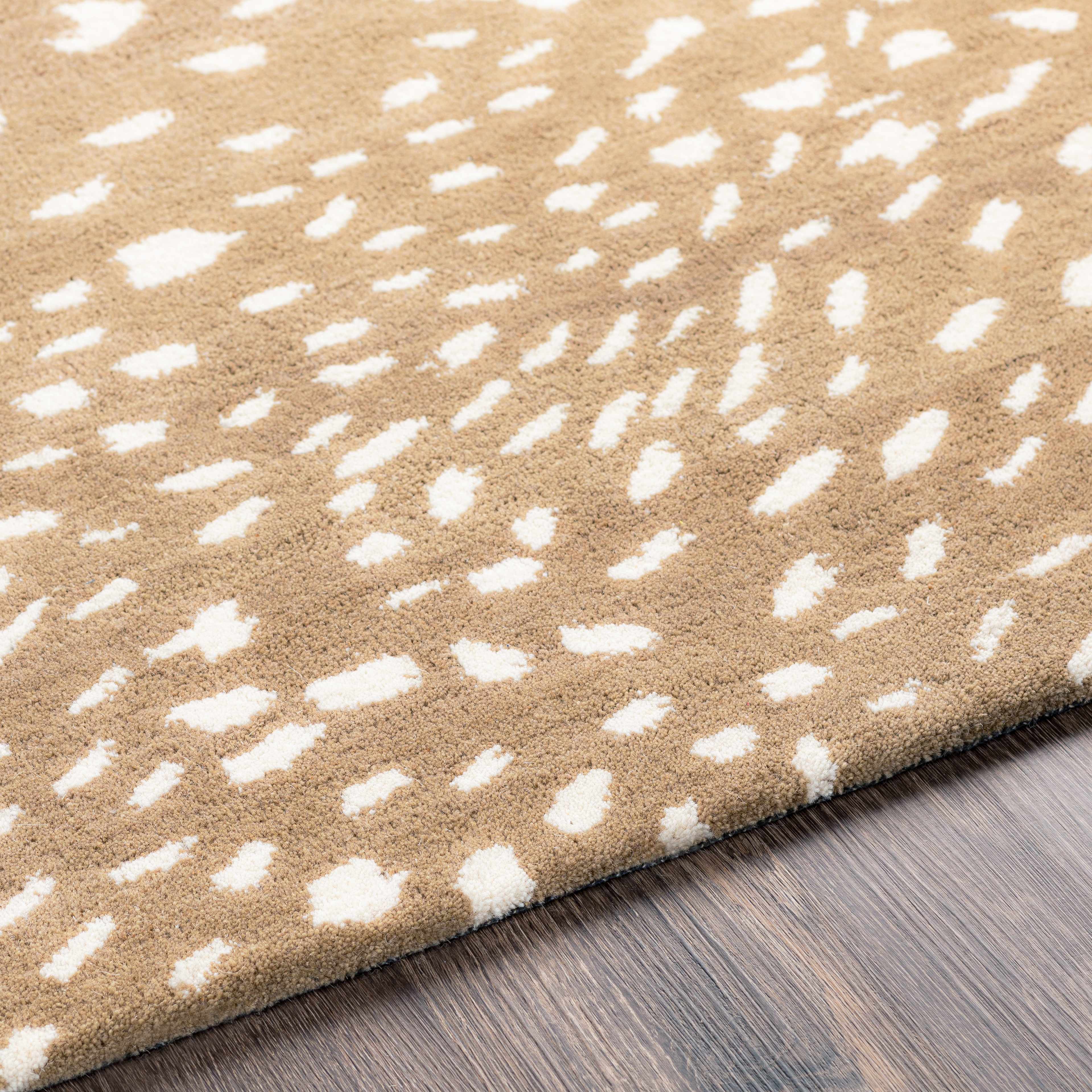 Athena Brown Giraffe Print Wool Rug - Image 10