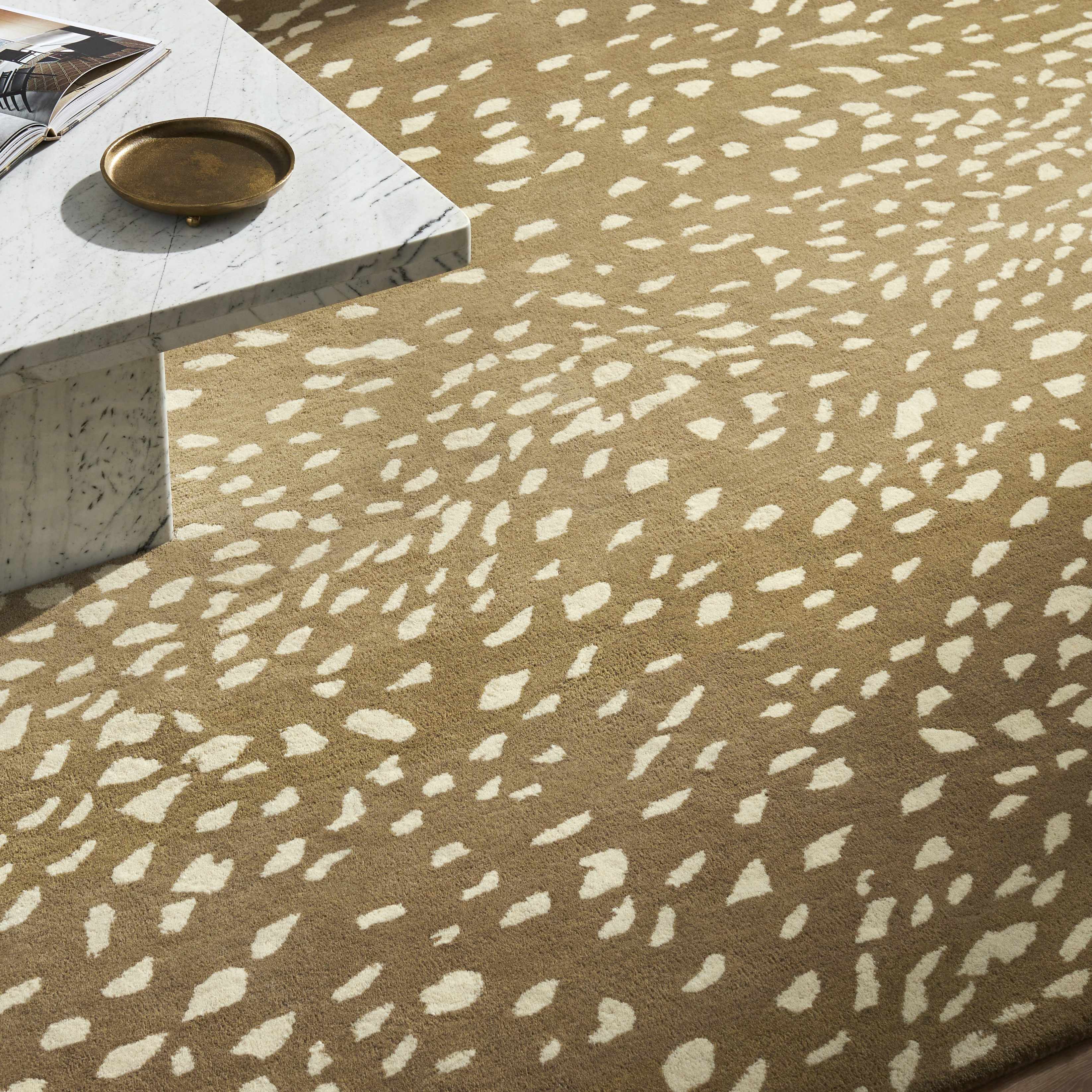 Athena Brown Giraffe Print Wool Rug - Image 4