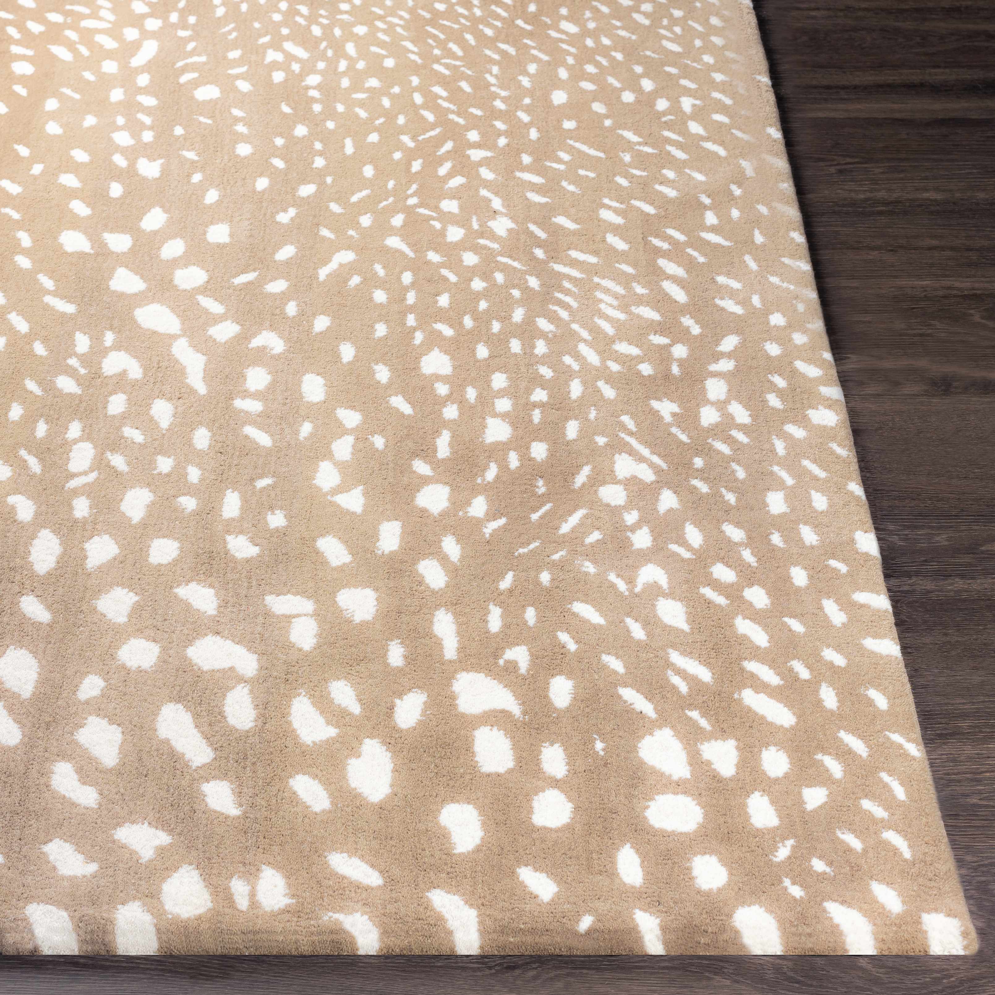 Athena Brown Giraffe Print Wool Rug - Image 5