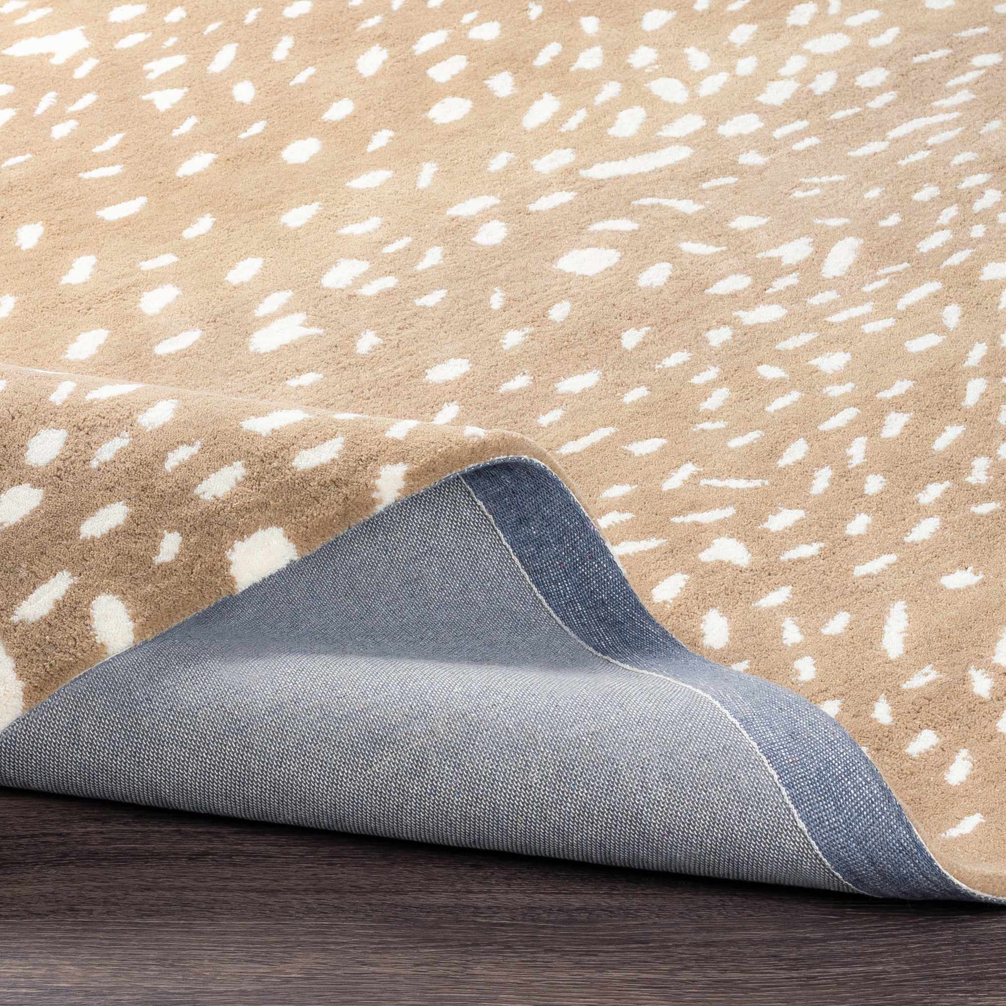 Athena Brown Giraffe Print Wool Rug - Image 6