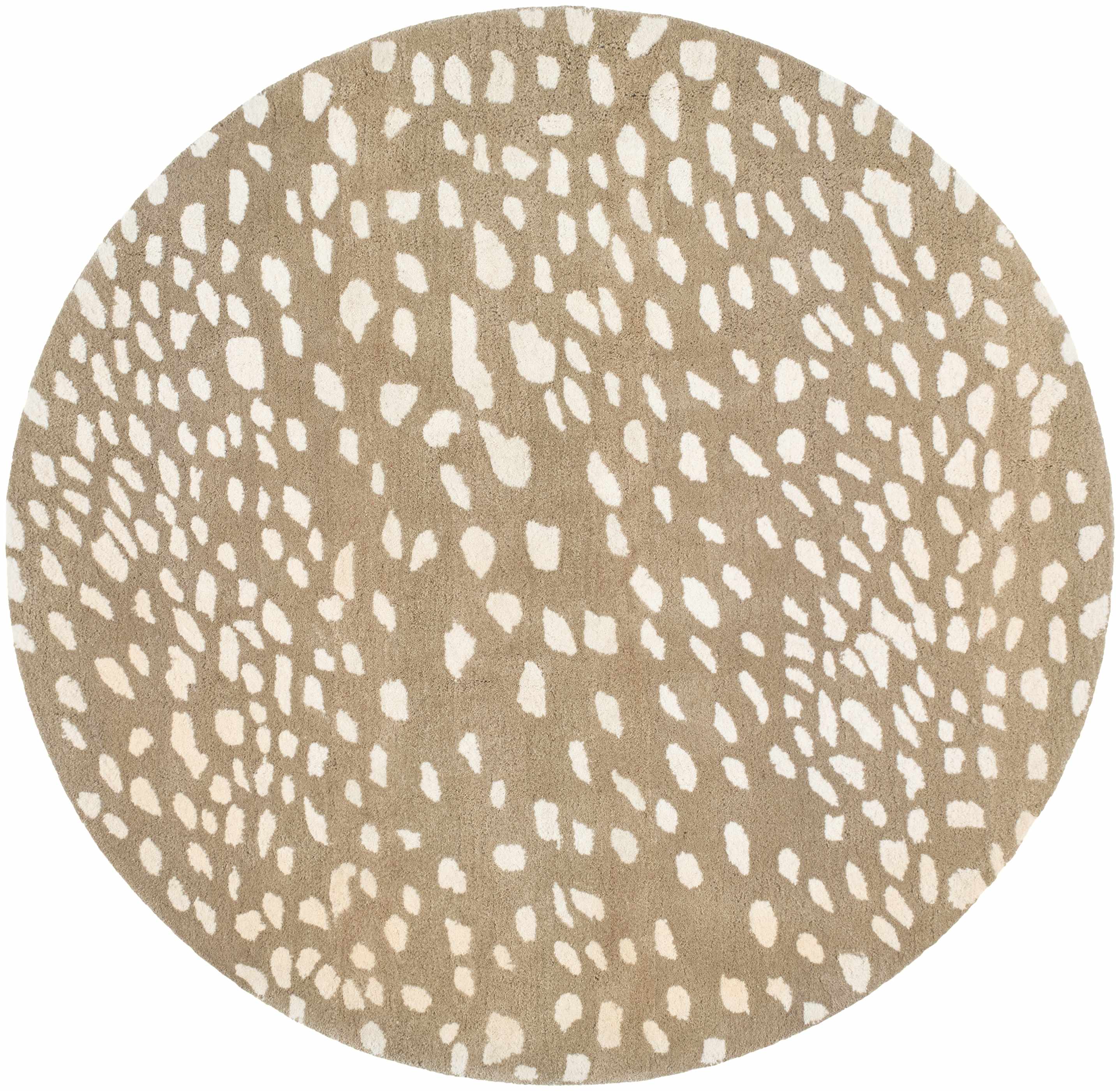 Athena Brown Giraffe Print Wool Rug - Image 9
