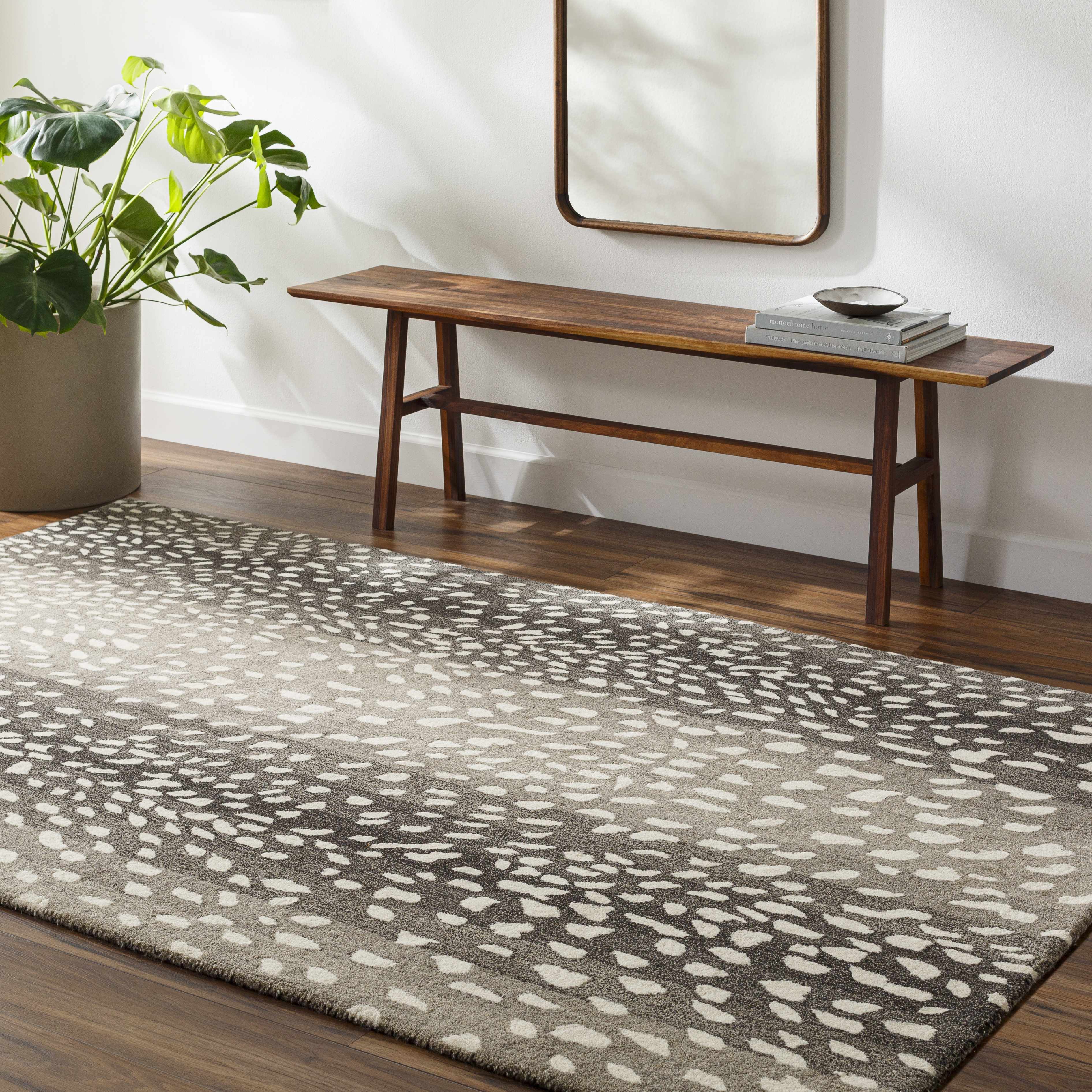 Athena Giraffe Print Wool Rug - Image 2