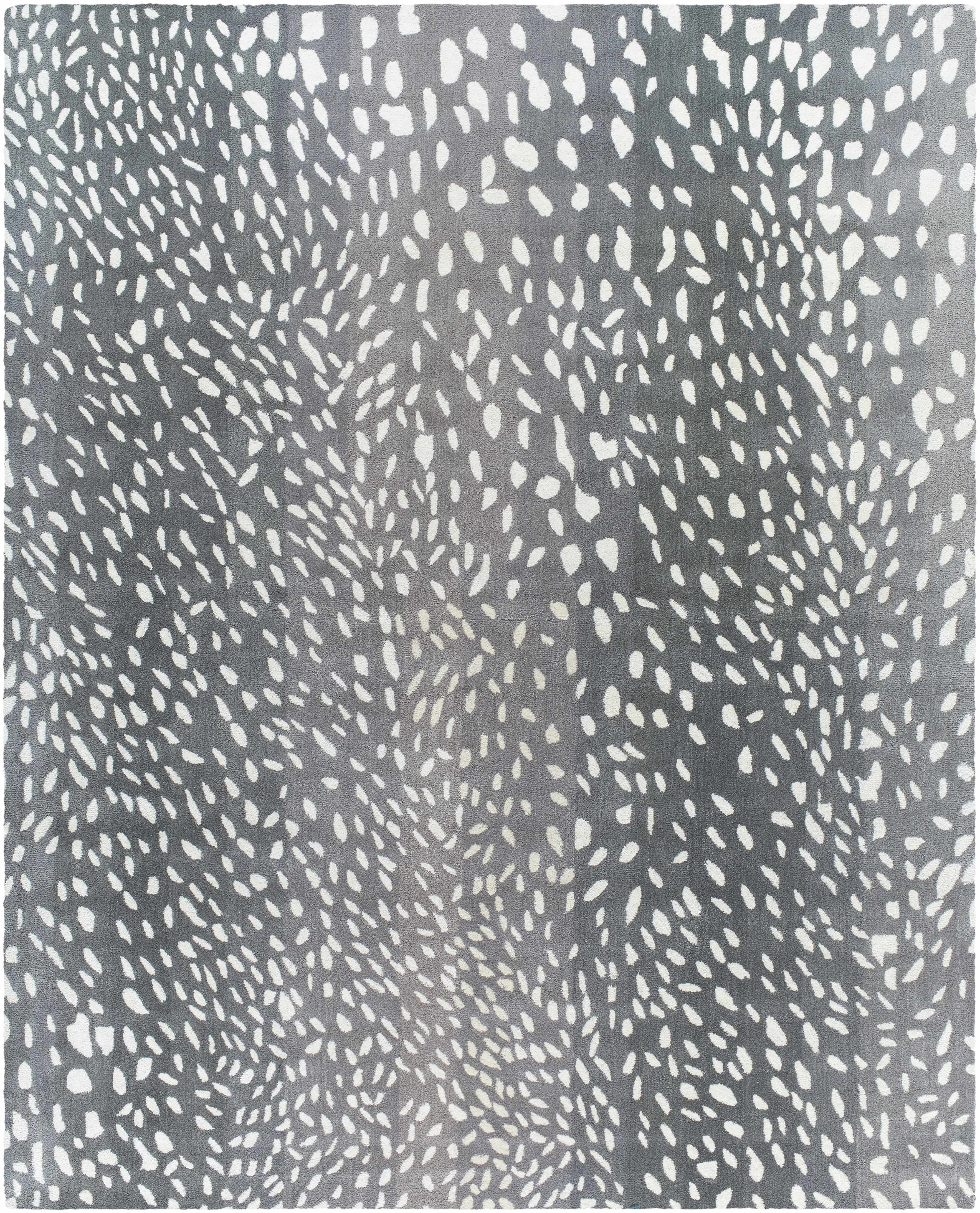 Athena Gray Giraffe Print Wool Rug - Image 10