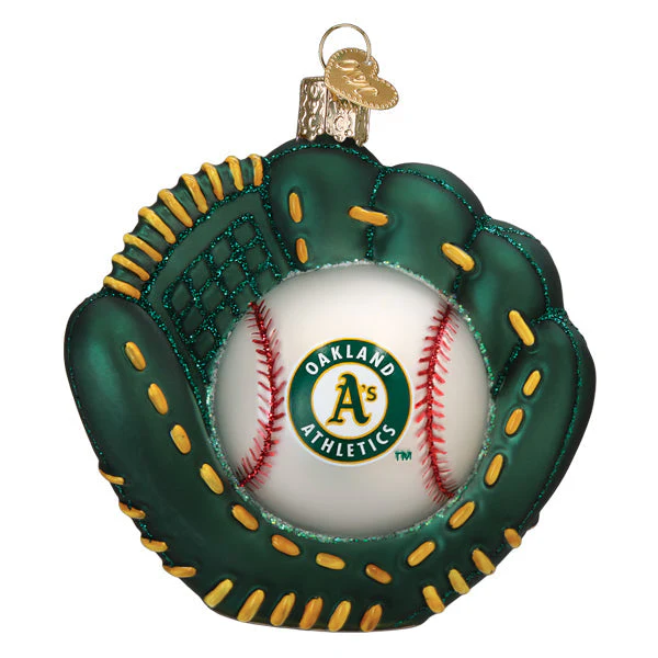 Athletics Baseball Mitt Ornament - Image 3