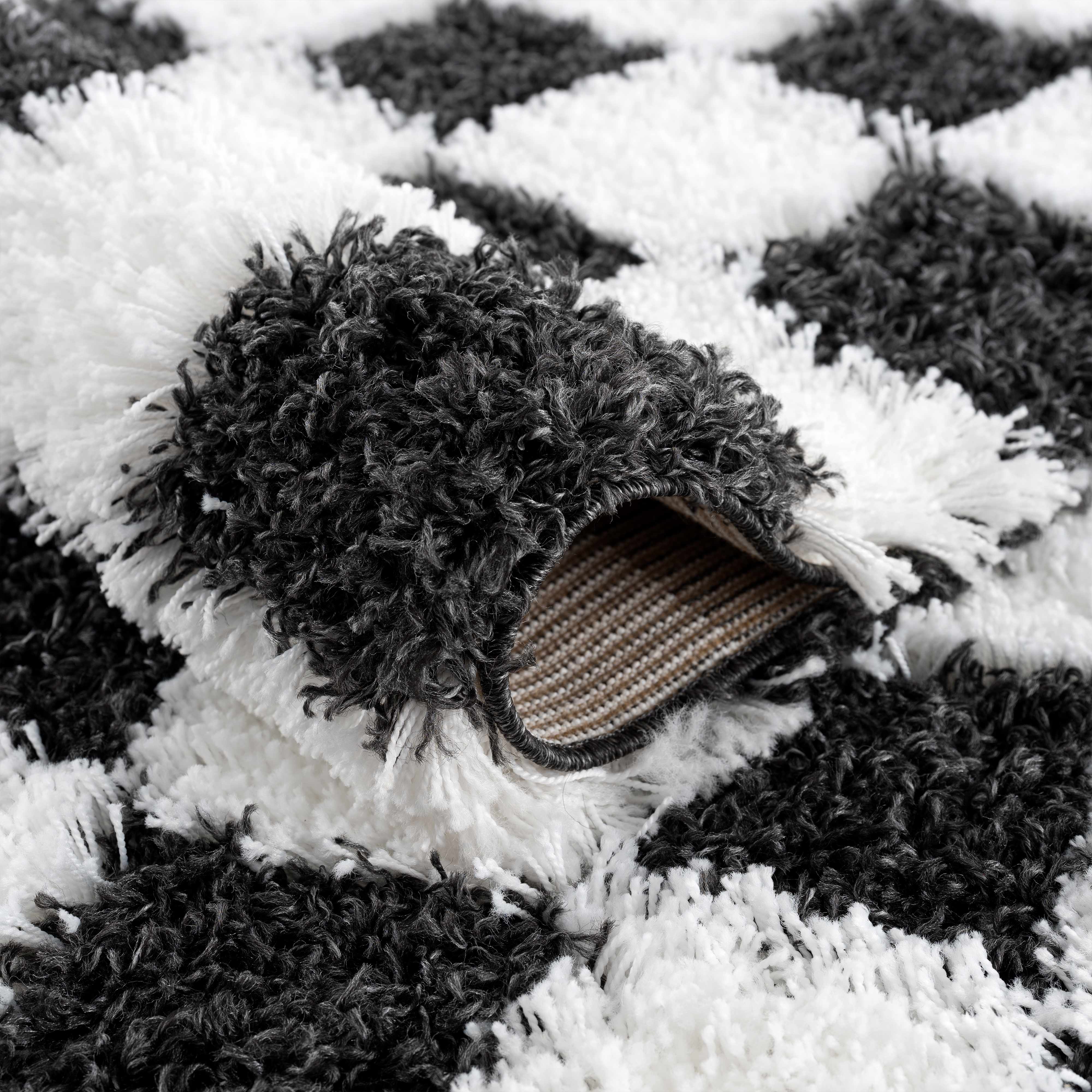 Atira Black & White Checkered Area Rug - Image 8