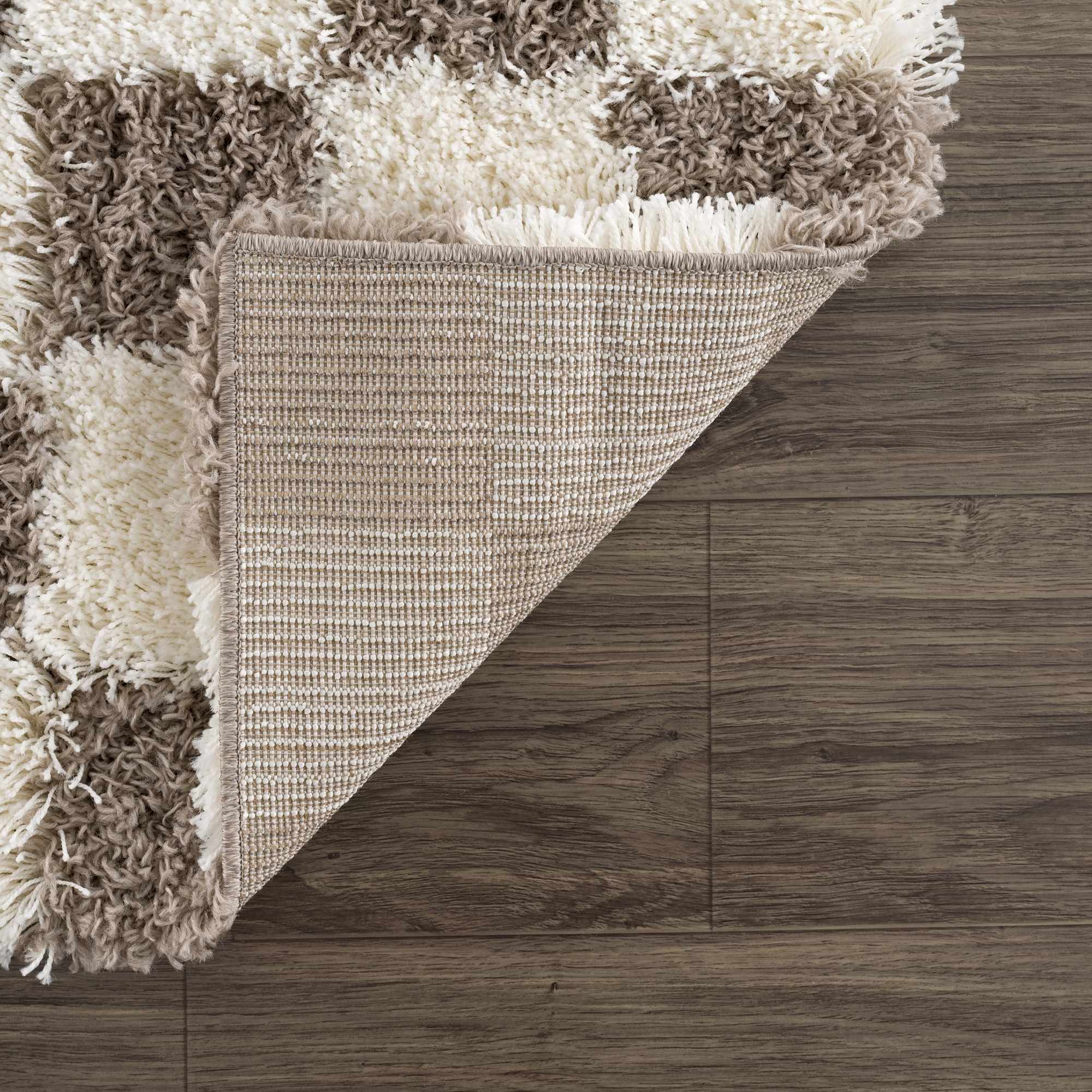 Atira Brown Checkered Area Rug - Image 9