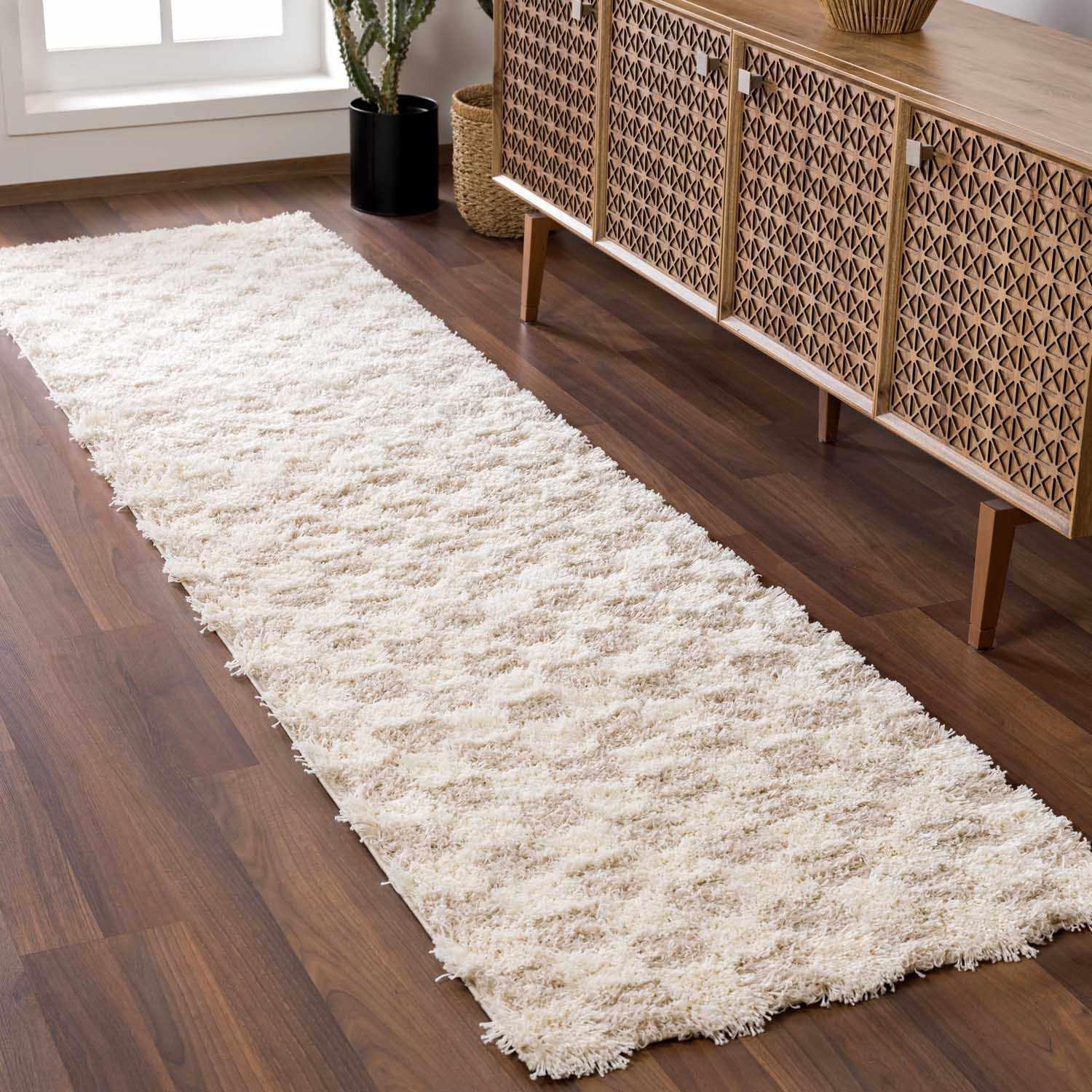 Atira Light Brown Checkered Area Rug - Image 11