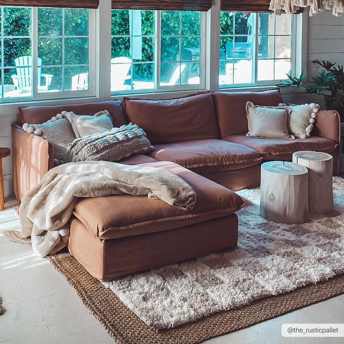 Atira Light Brown Checkered Area Rug - Image 14