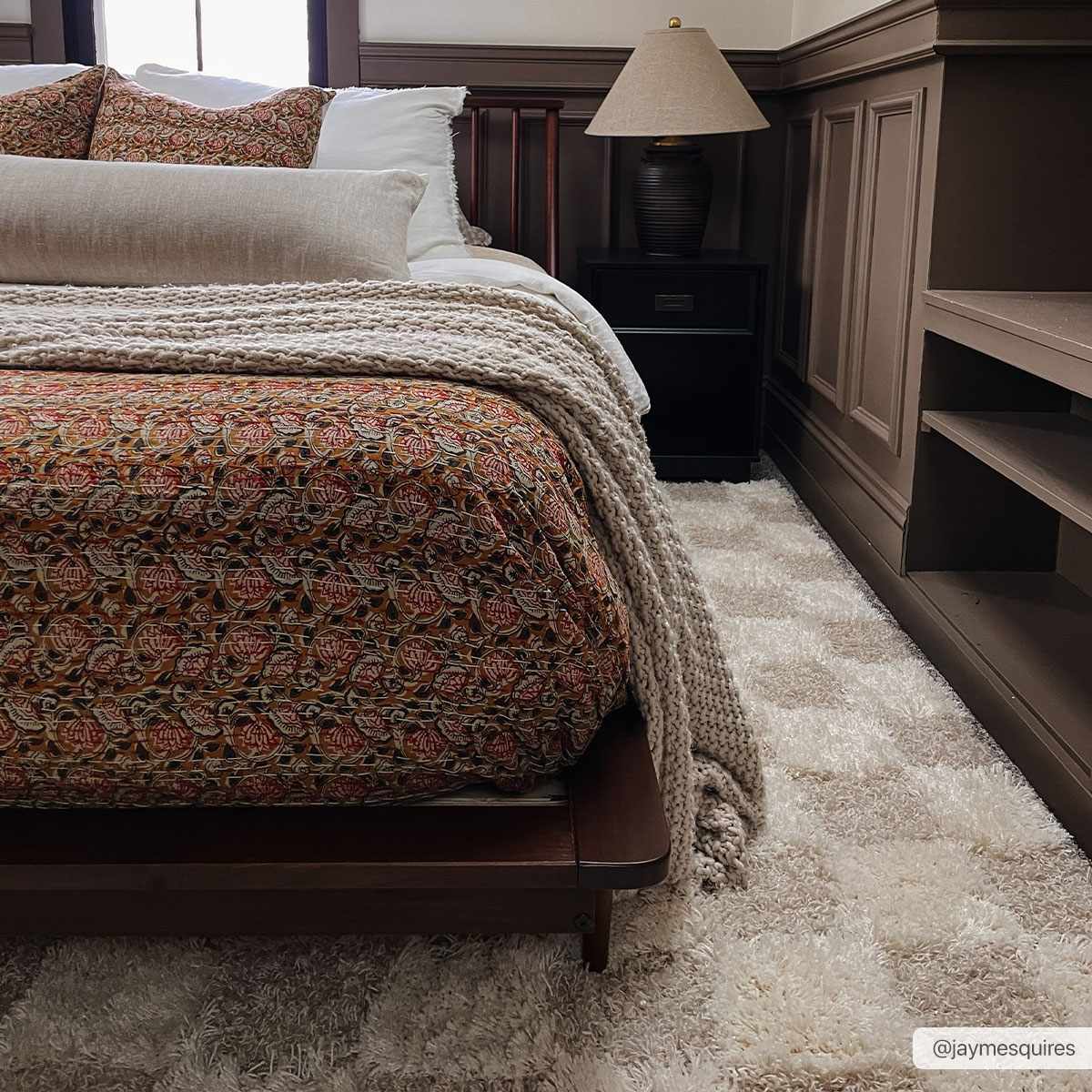 Atira Light Brown Checkered Area Rug - Image 16