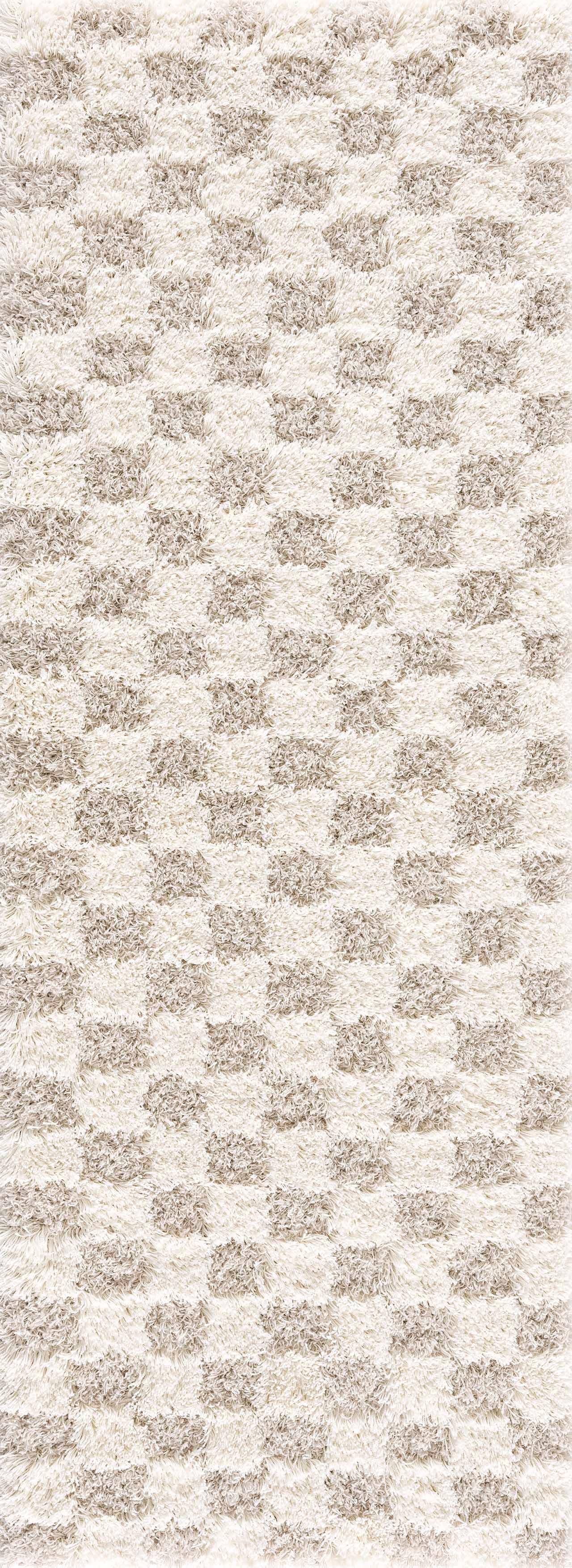 Atira Light Brown Checkered Area Rug - Image 20
