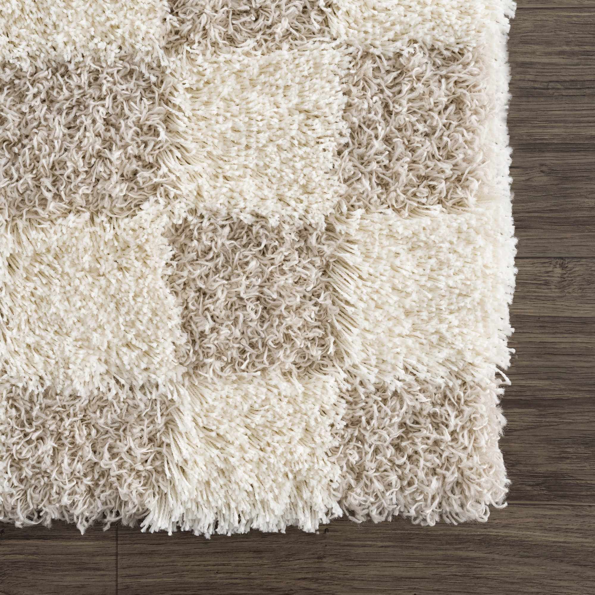 Atira Light Brown Checkered Area Rug - Image 9