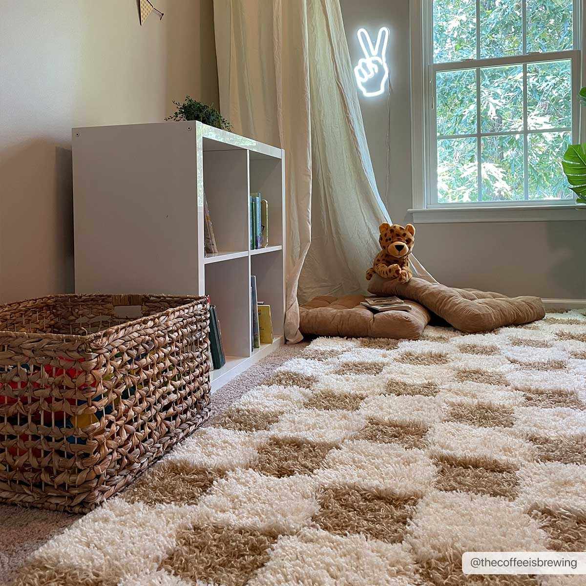 Atira Mustard Checkered Area Rug - Image 14