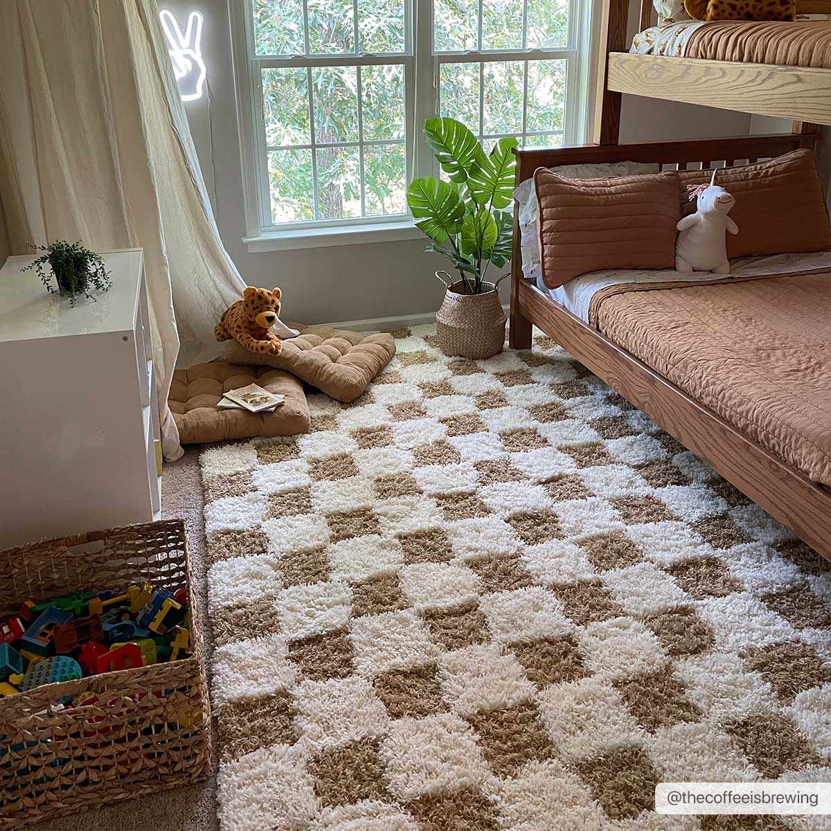 Atira Mustard Checkered Area Rug - Image 17