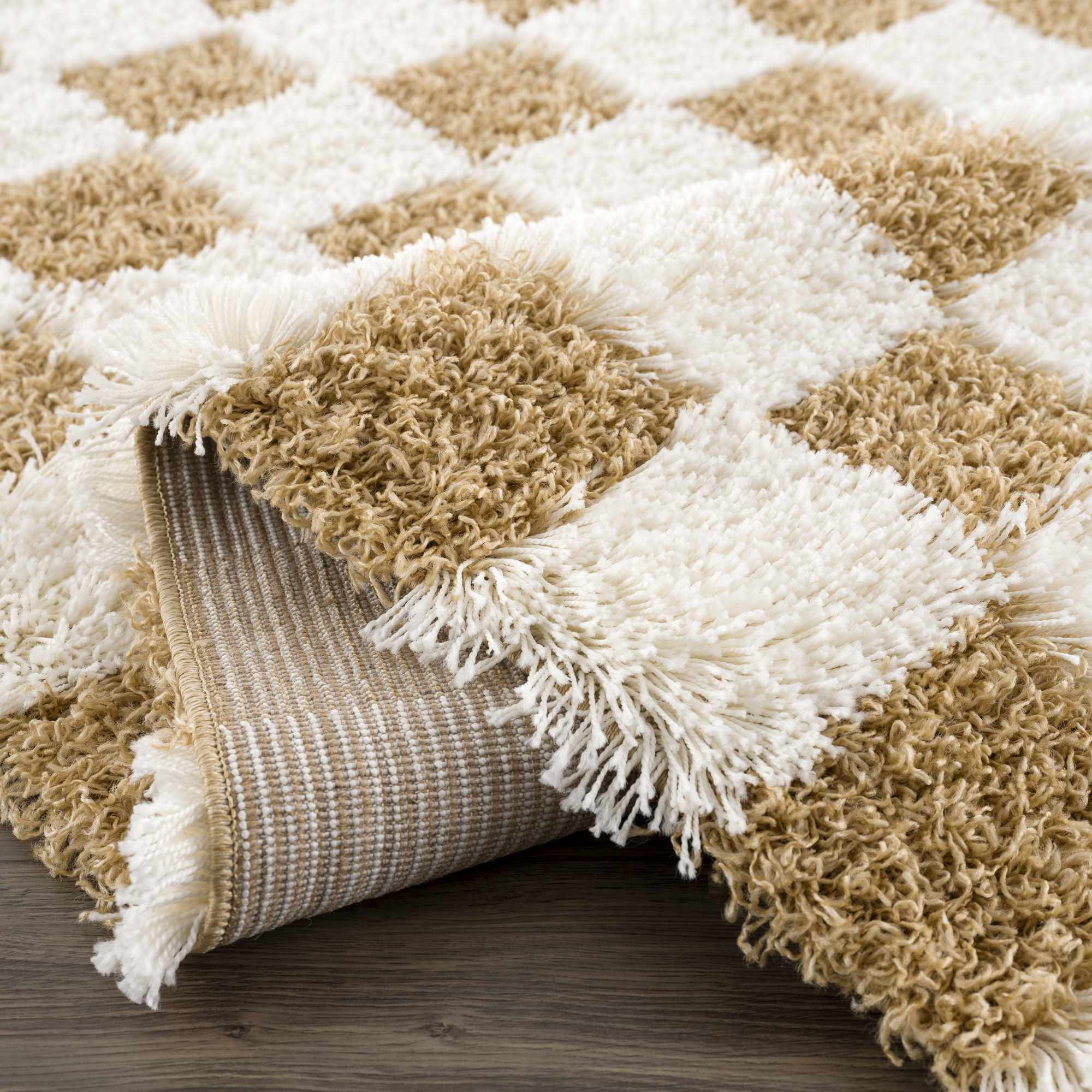 Atira Mustard Checkered Area Rug - Image 19
