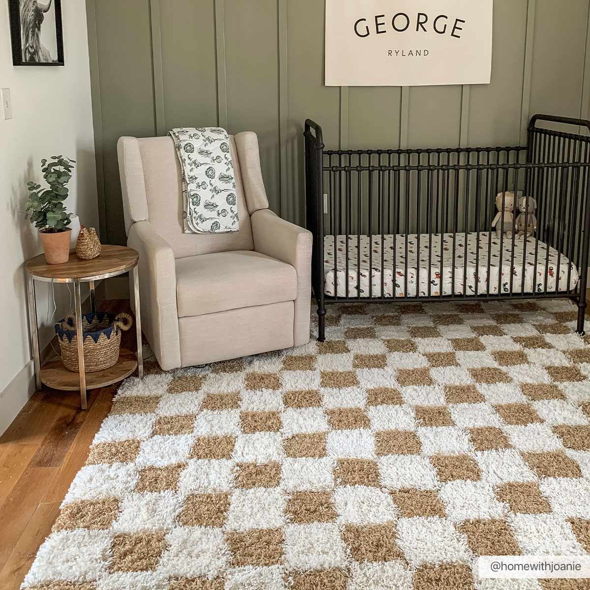 Atira Mustard Checkered Area Rug - Image 2