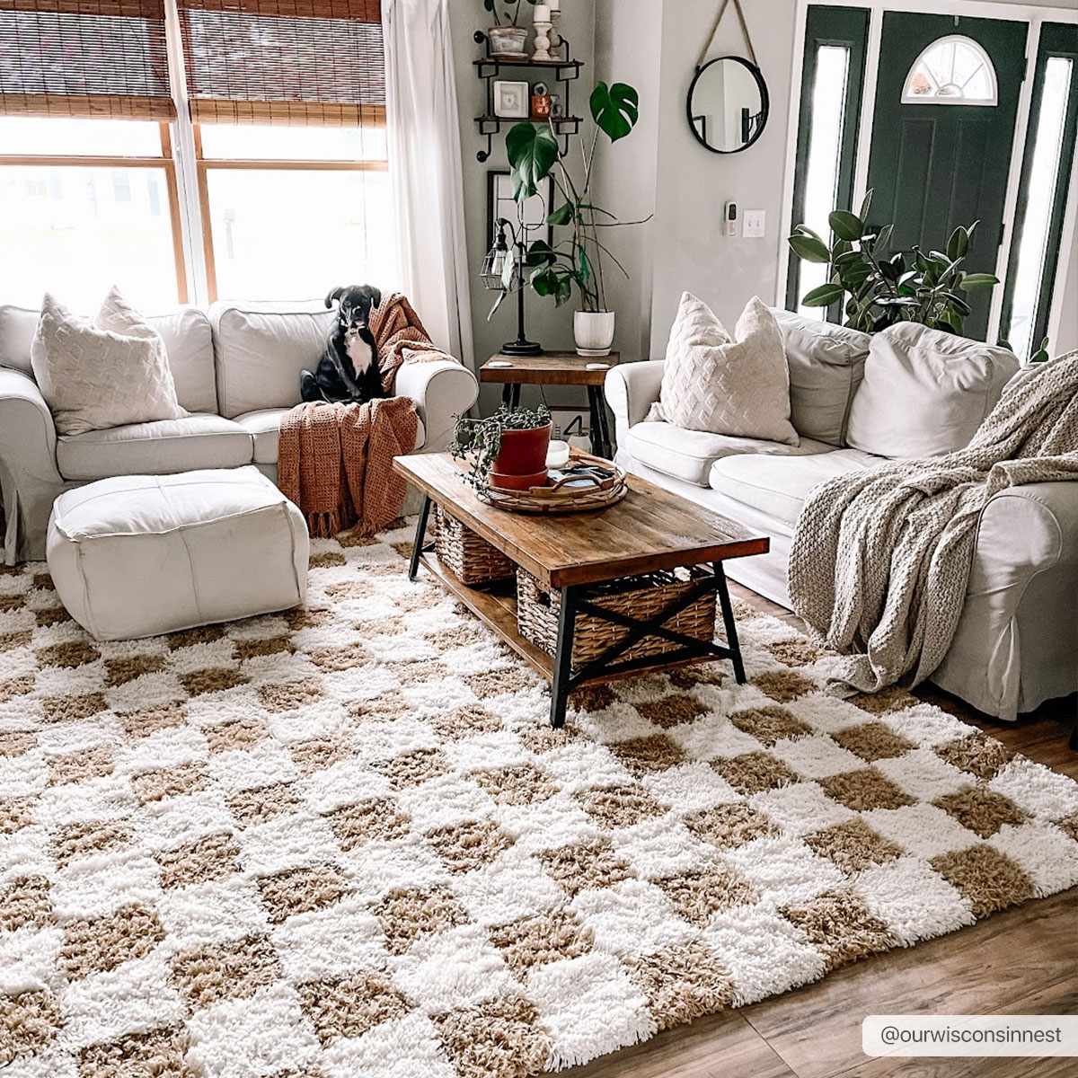 Atira Mustard Checkered Area Rug - Image 3