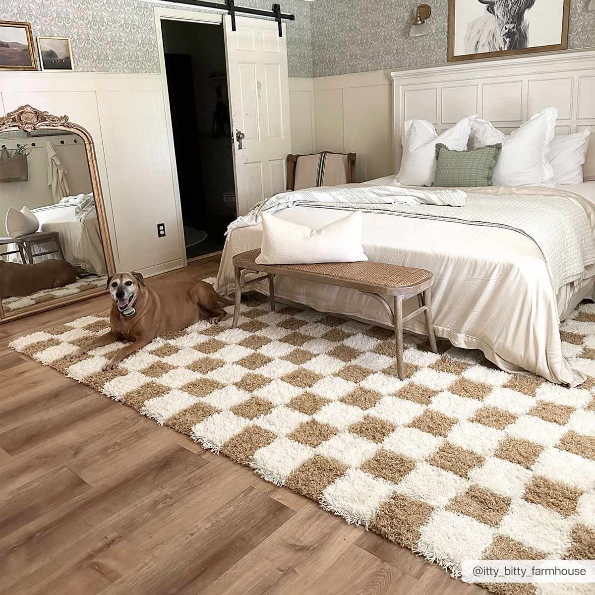 Atira Mustard Checkered Area Rug - Image 4
