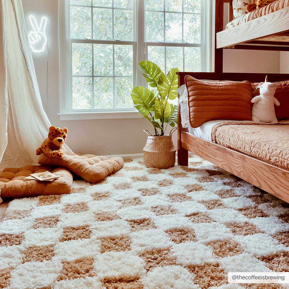 Atira Mustard Checkered Area Rug - Image 9