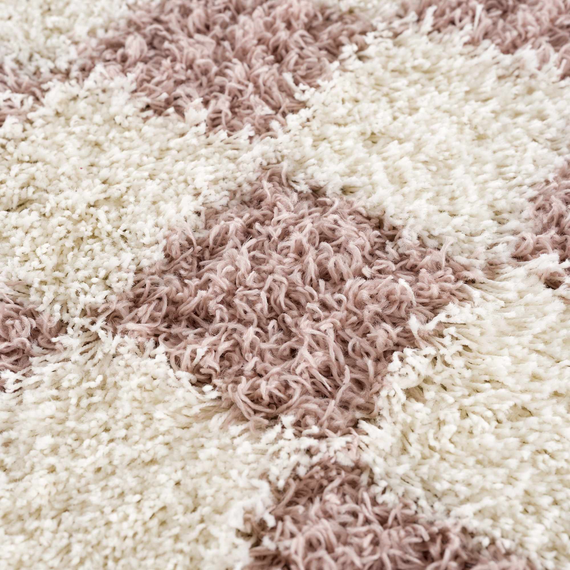 Atira Pink Checkered Shag Rug - Image 15