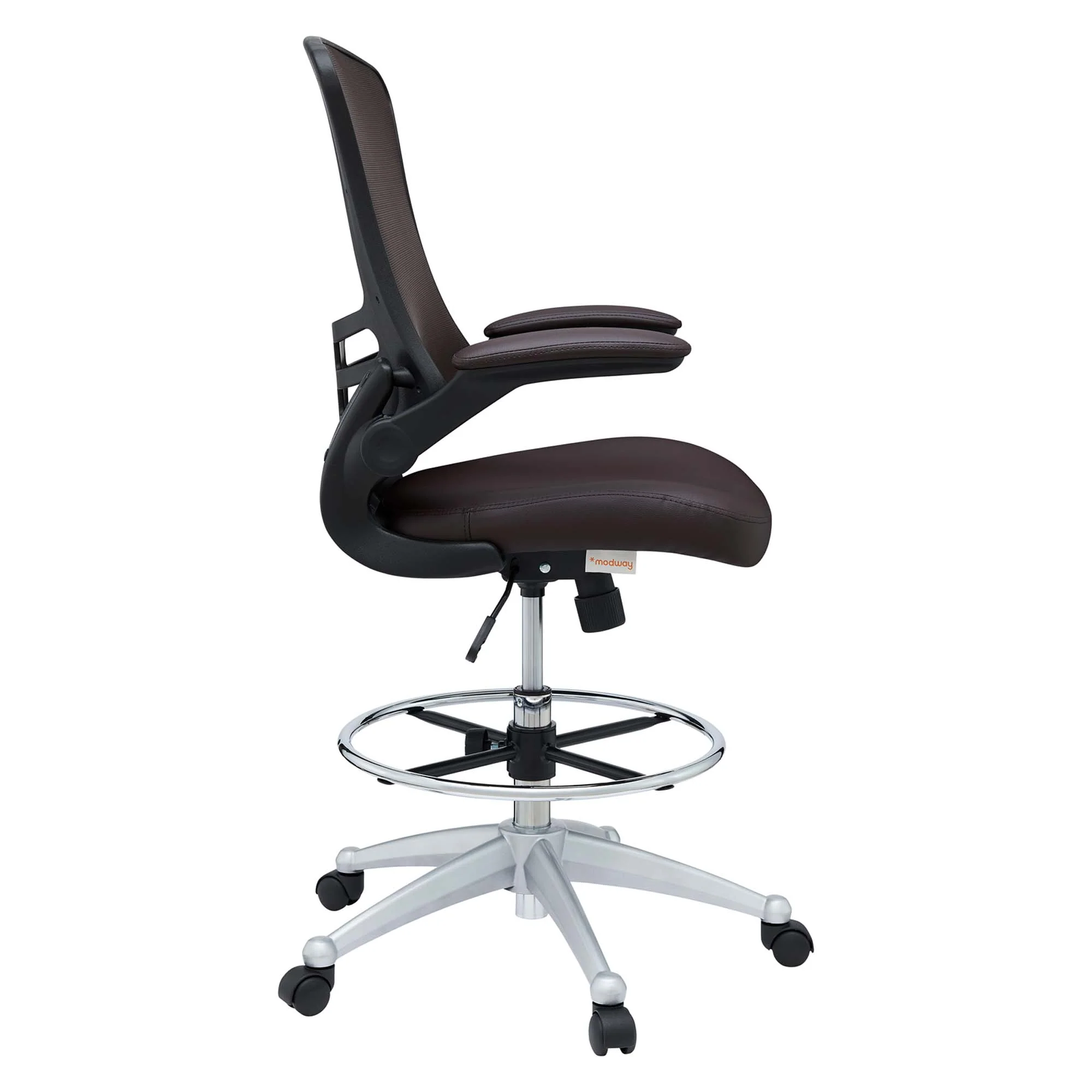 Attainment Vinyl Drafting Chair by Modway - Image 5
