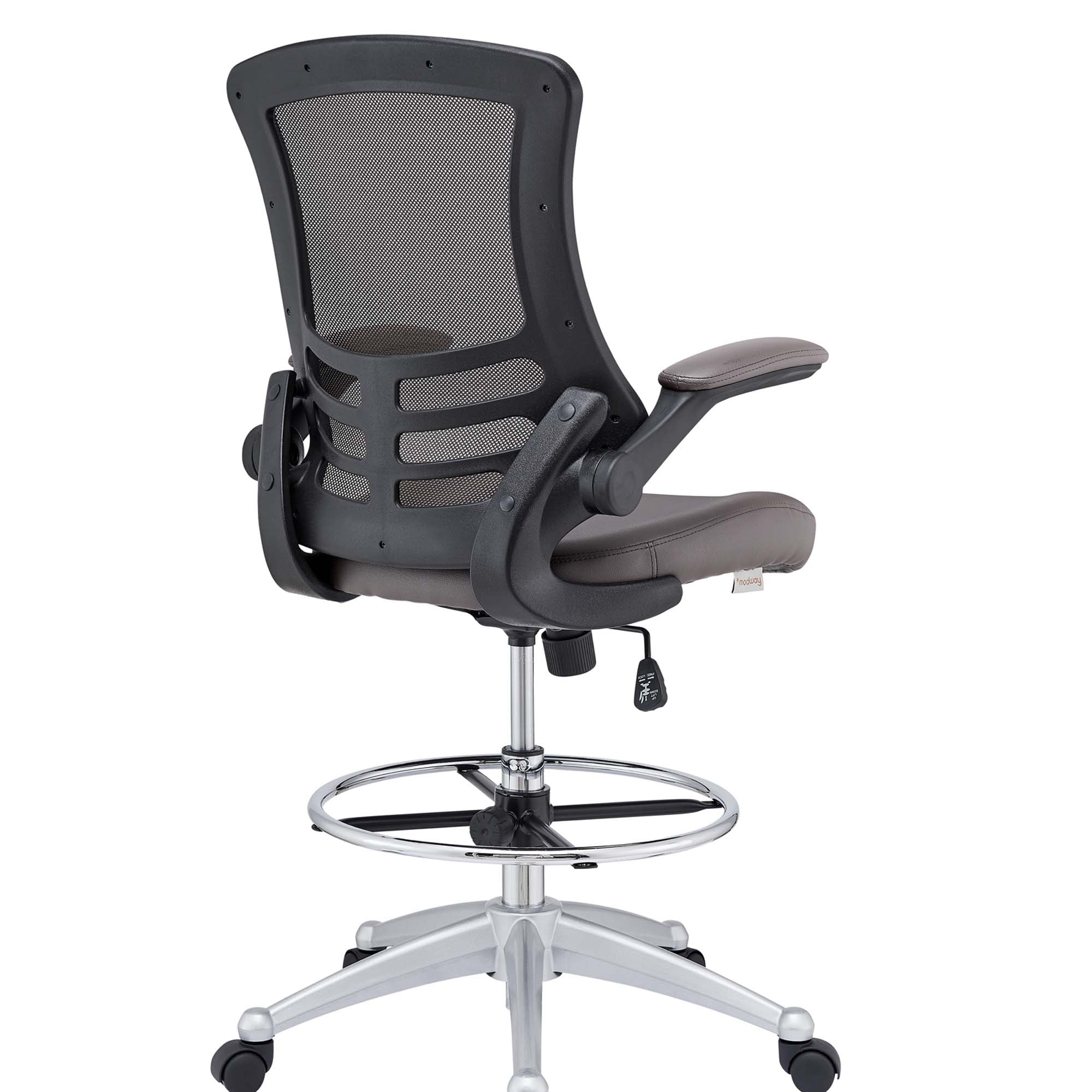 Attainment Vinyl Drafting Chair by Modway - Image 6